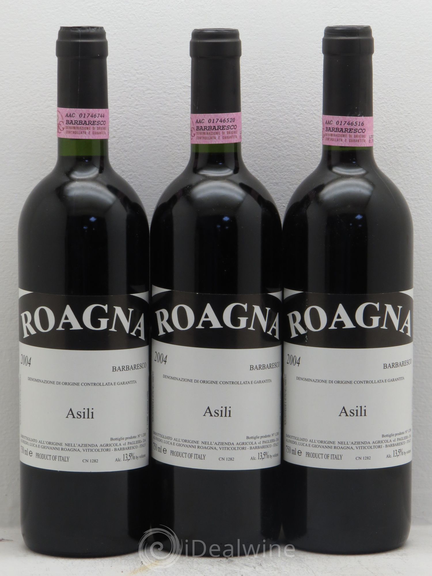 Barbaresco DOCG Asili Roagna 2004 - Lot de 3 bouteilles - 0