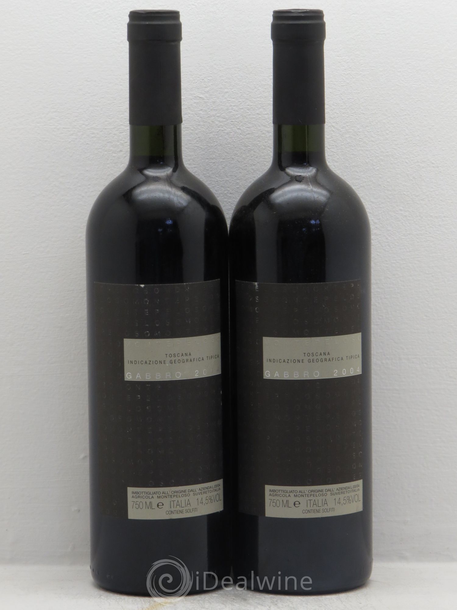 Toscana IGT Gabbro Montepeloso 2004 - Lot de 2 bouteilles - 0