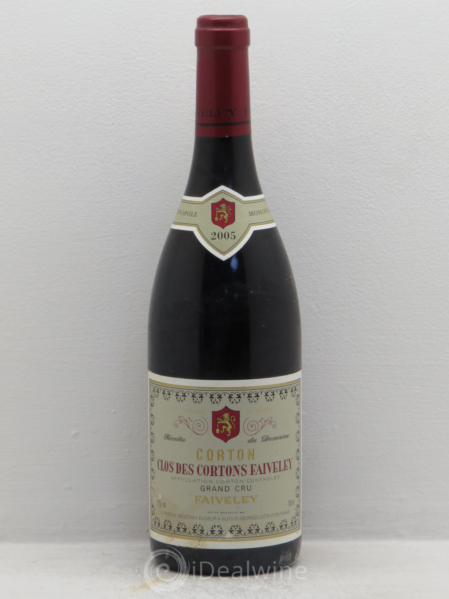 Corton Grand Cru Clos des Cortons Faiveley 2005 - Lot de 1 bouteille - 0