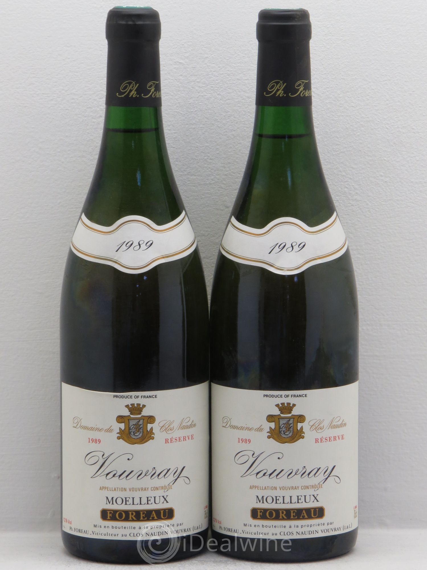 Vouvray Moelleux Réserve Clos Naudin - Philippe Foreau 1989 - Lotto di 2 bottiglie - 0