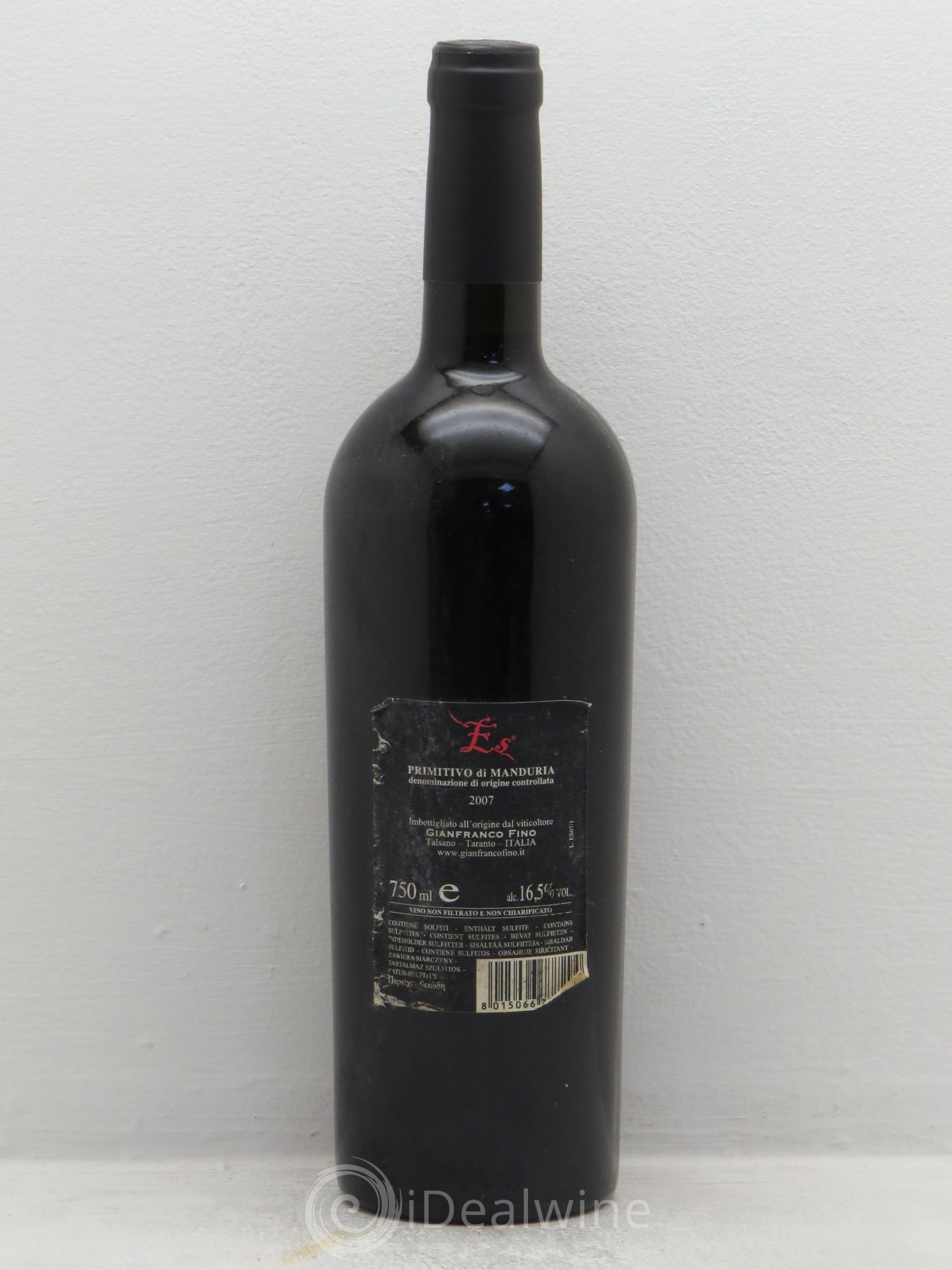 Italie Fino Primitivo di Manduria 2007 - Posten von 1 Flasche - 1