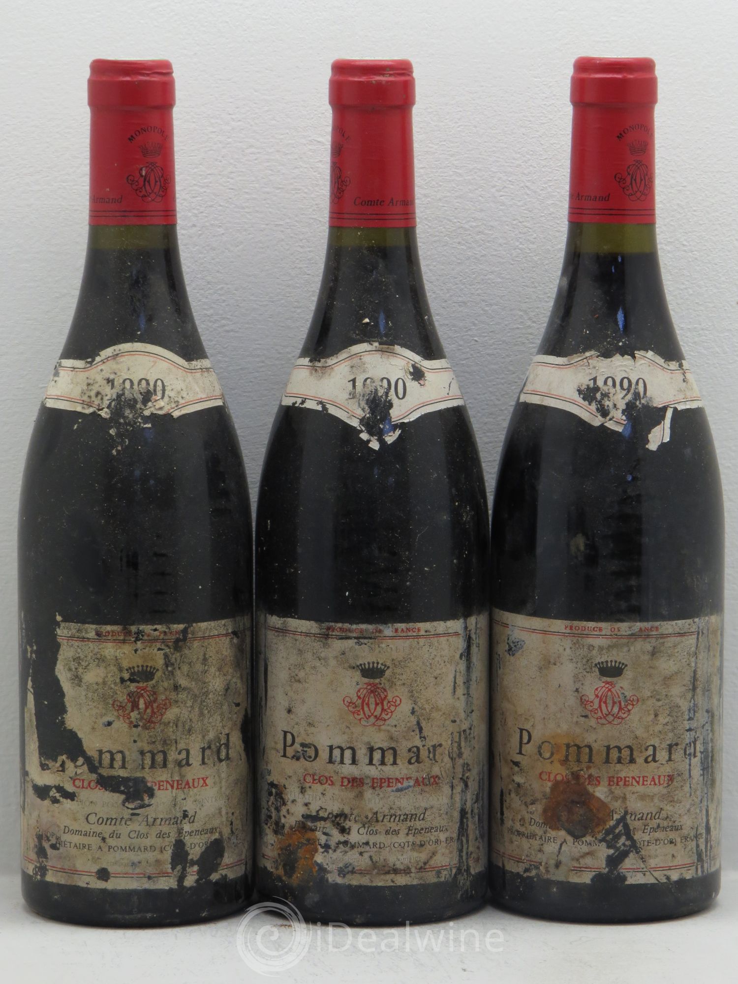 Pommard Epeneaux comte Armand 1990 - Lot de 3 bouteilles - 0