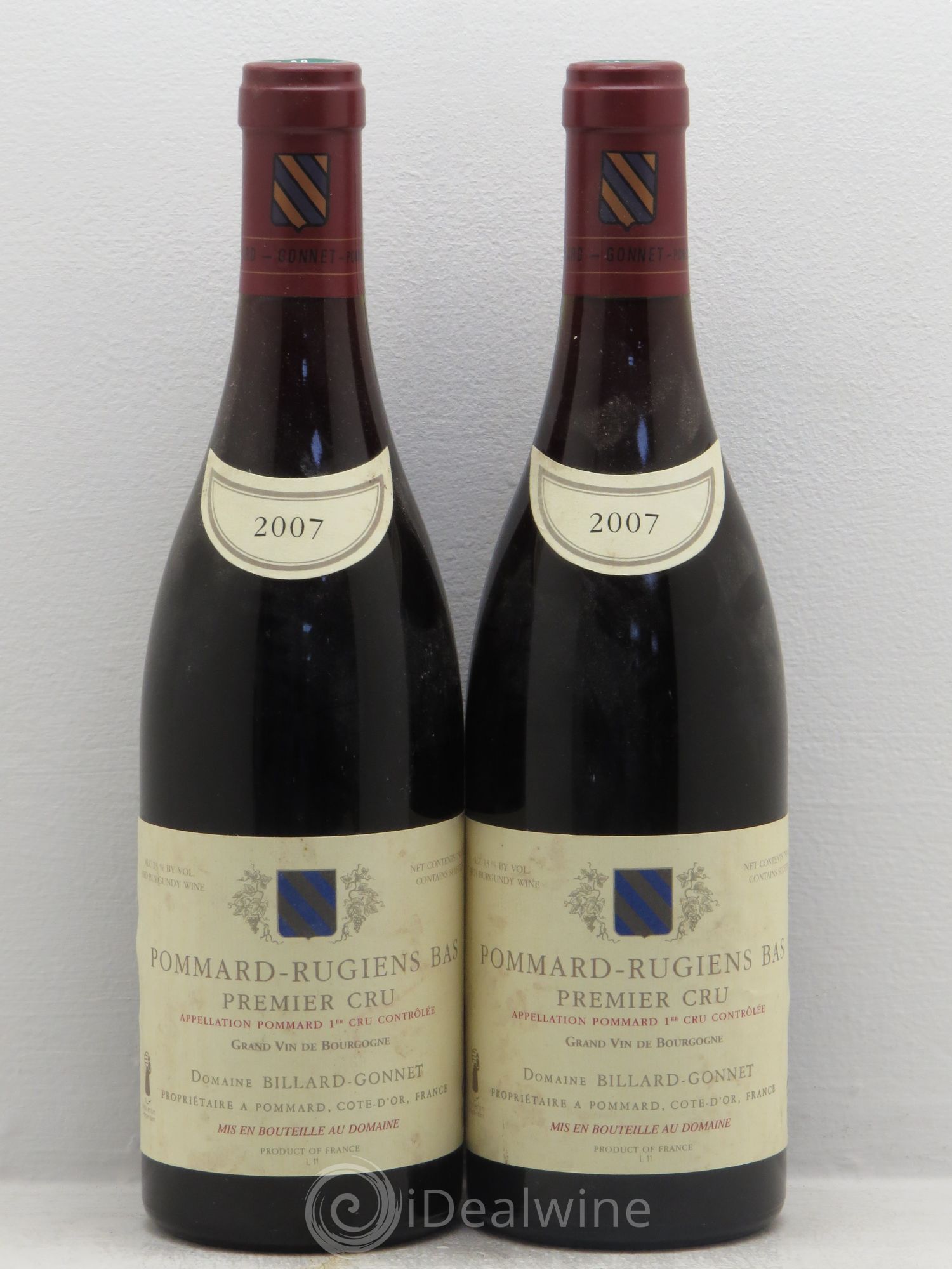 Pommard 1er Cru Les Rugiens Bas Domaine Billard Gonnet 2007 - Lot de 2 bouteilles - 0