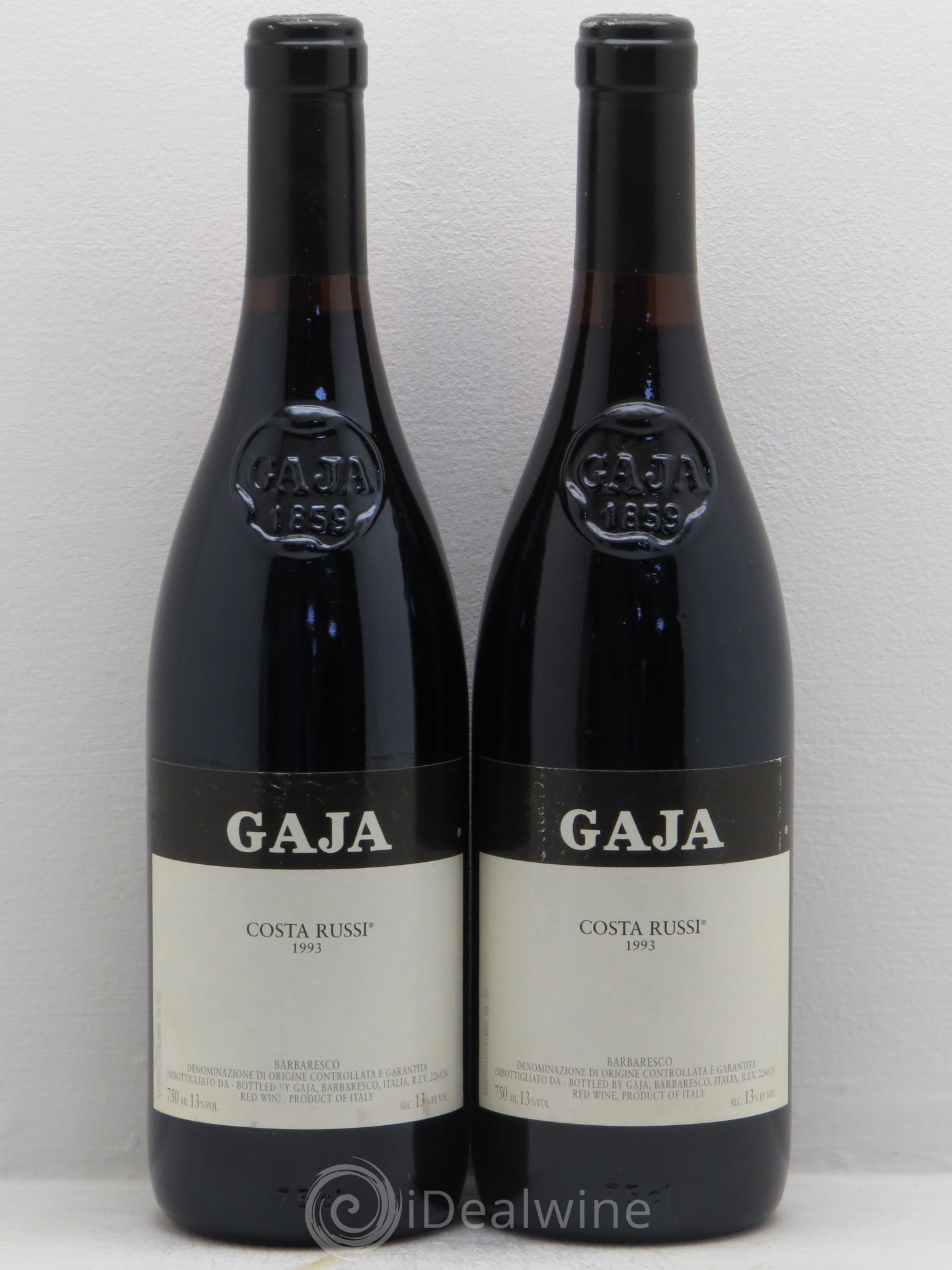 Barbaresco DOCG Costa Russi Angelo Gaja 1993 - Lot de 2 bouteilles - 0