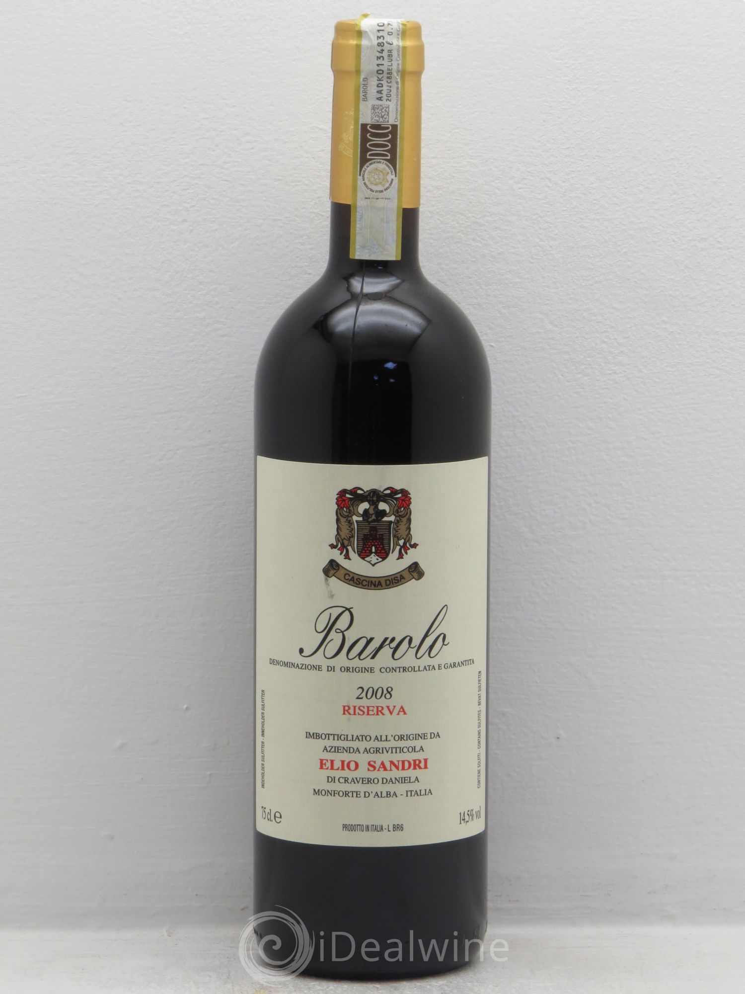 Barolo Riserva Sandri Elio 2008 - Lot de 1 bouteille - 0
