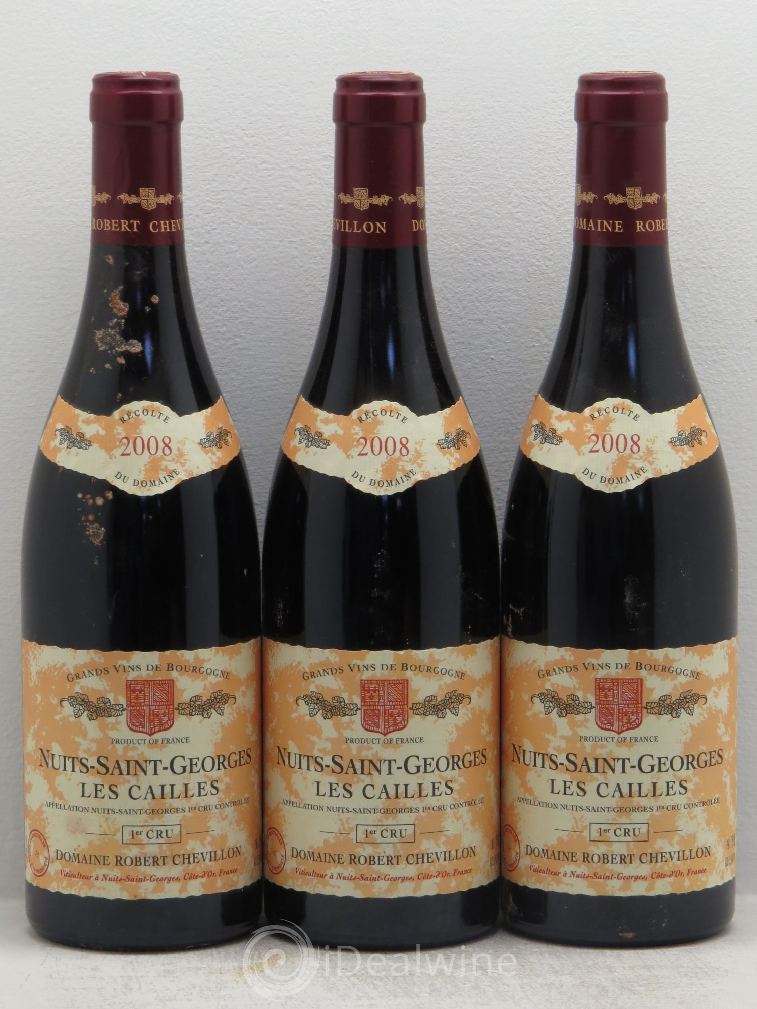 Nuits-Saint-Georges 1er Cru Les Cailles Robert Chevillon 2008 - Lot de 3 bouteilles - 0