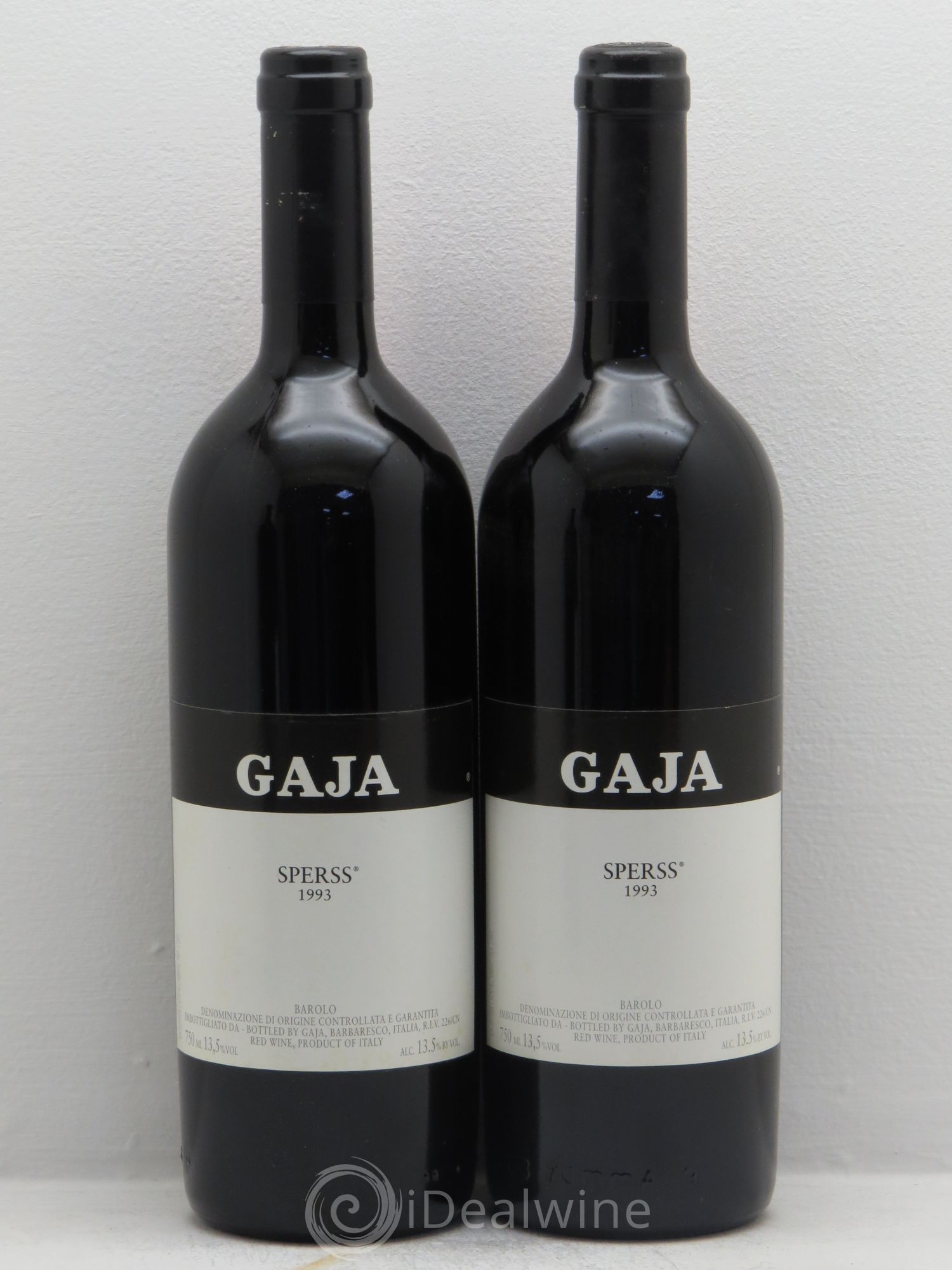 Barolo DOCG Sperss Angelo Gaja 1993 - Lot de 2 bouteilles - 0