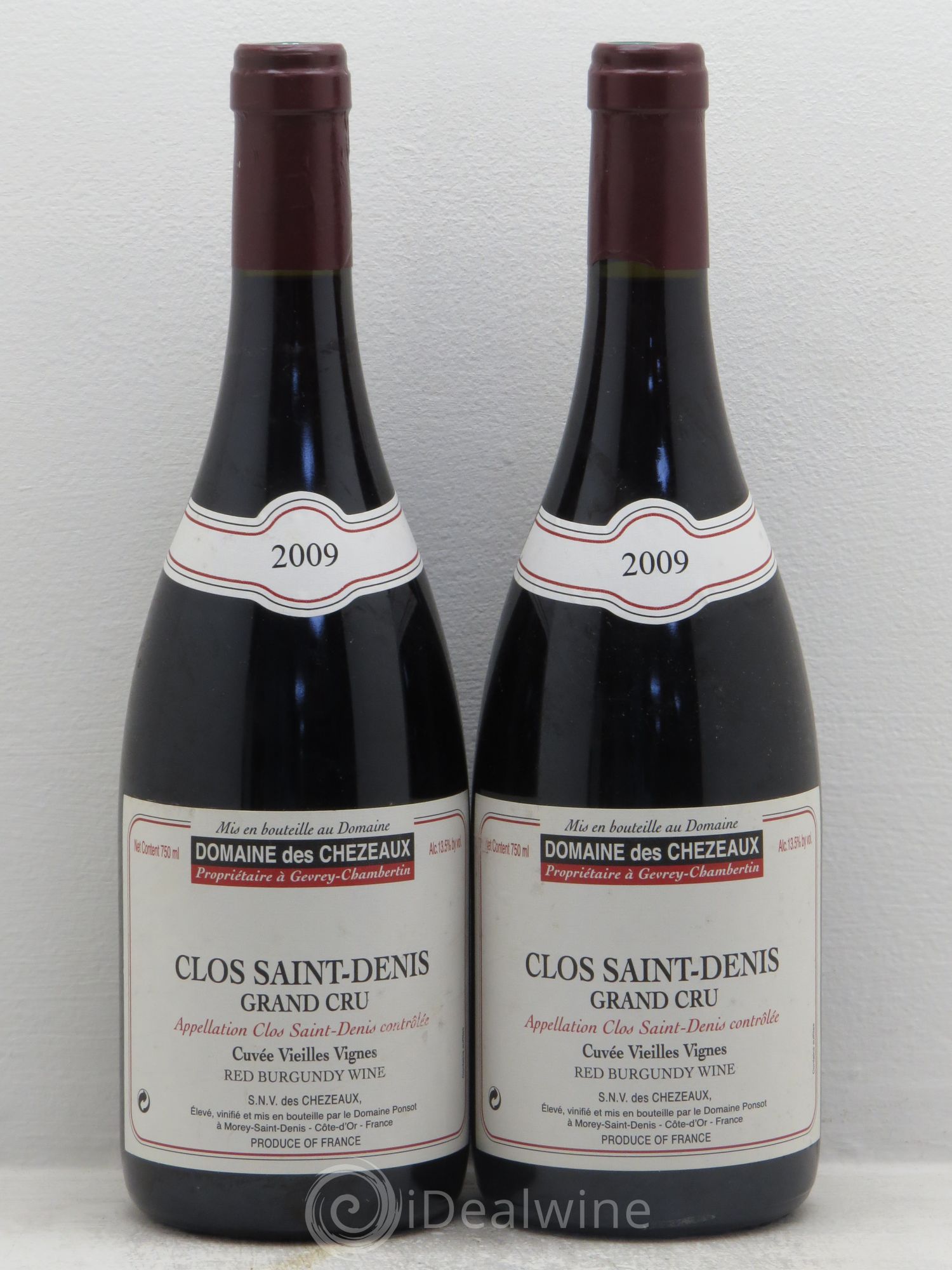 Clos Saint-Denis Grand Cru Vieilles Vignes Domaine des Chezeaux 2009 - Posten von 2 Flaschen - 0
