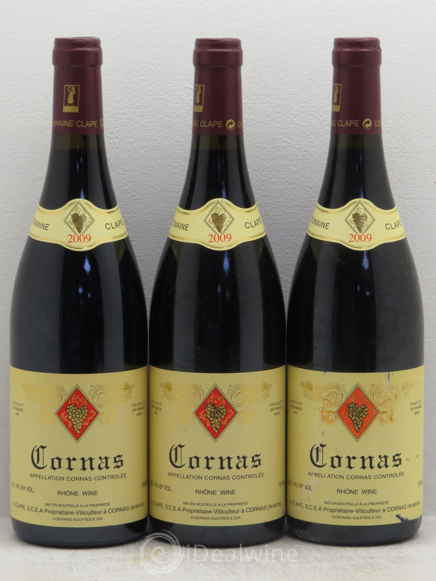 Cornas Auguste Clape 2009 - Lot de 3 bouteilles - 0