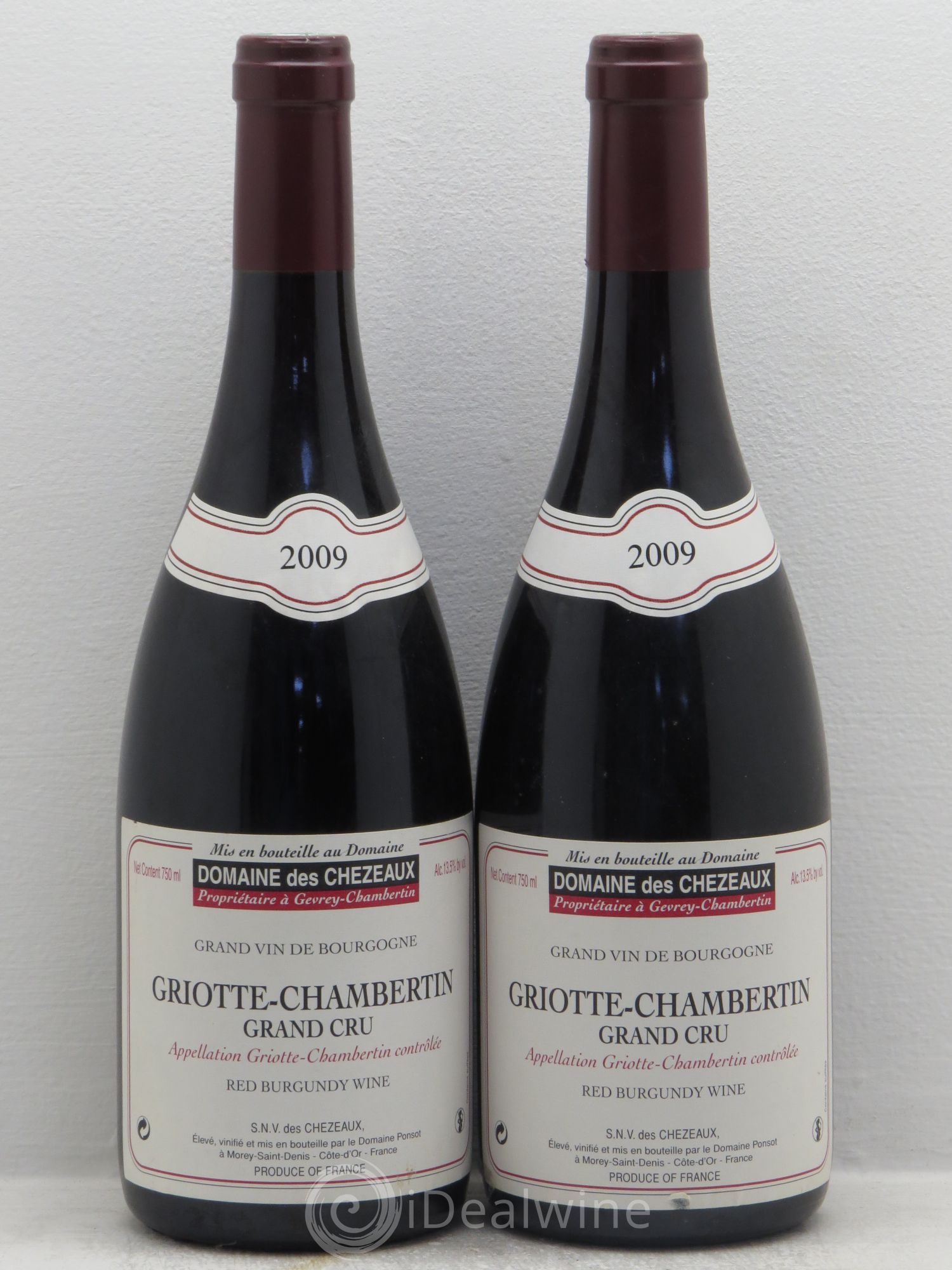 Griotte-Chambertin Grand Cru Domaine des Chezeaux 2009 - Posten von 2 Flaschen - 0