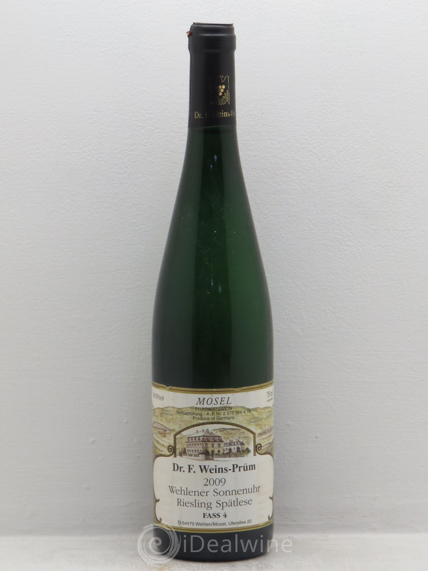 Riesling Wehlener Sonnunuhr Spatlese Fass 4 Weis prum 2009 - Posten von 1 Flasche - 0