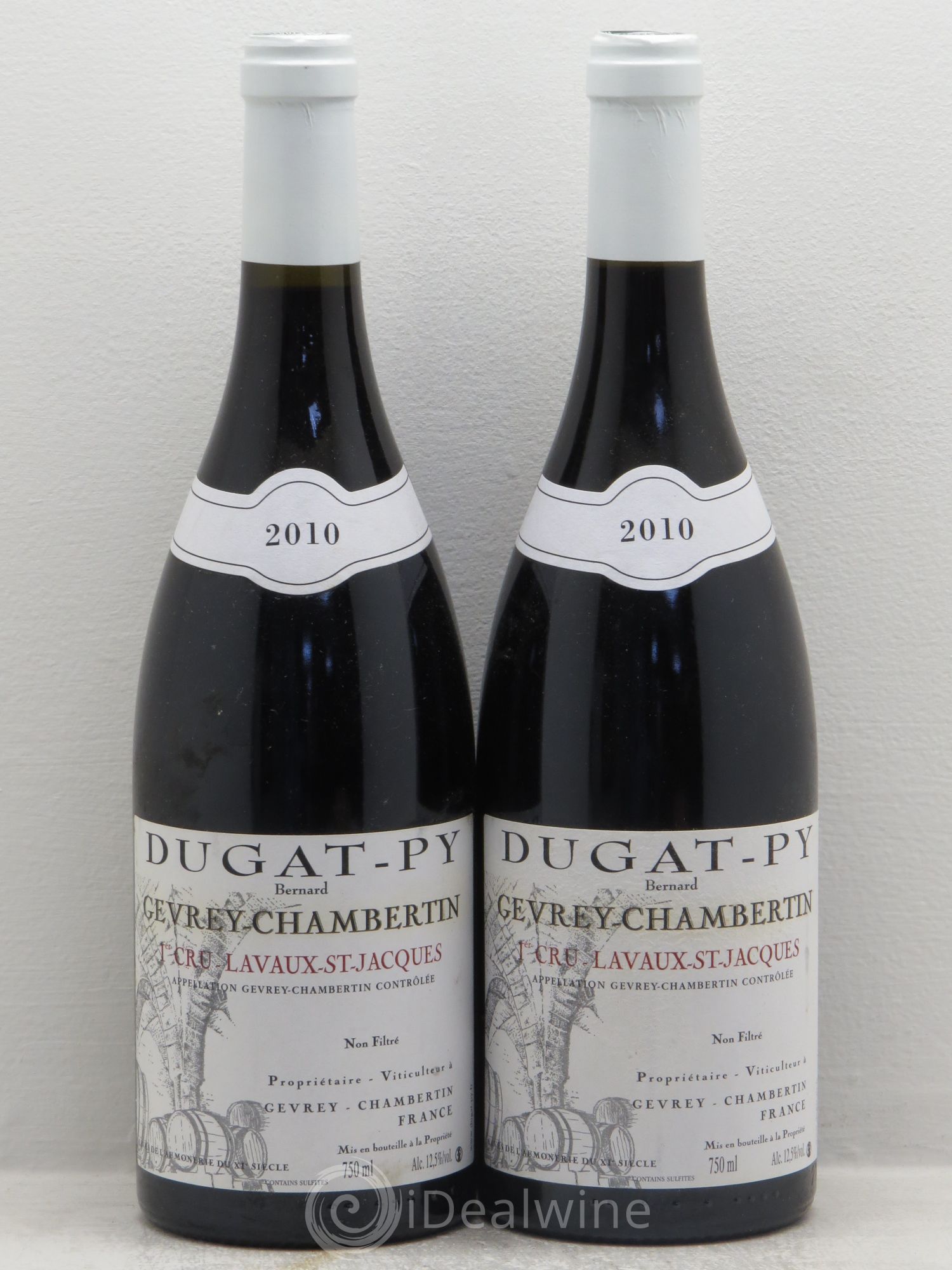 Gevrey-Chambertin 1er Cru Lavaux Saint Jacques Dugat-Py 2010 - Lot de 2 bouteilles - 0