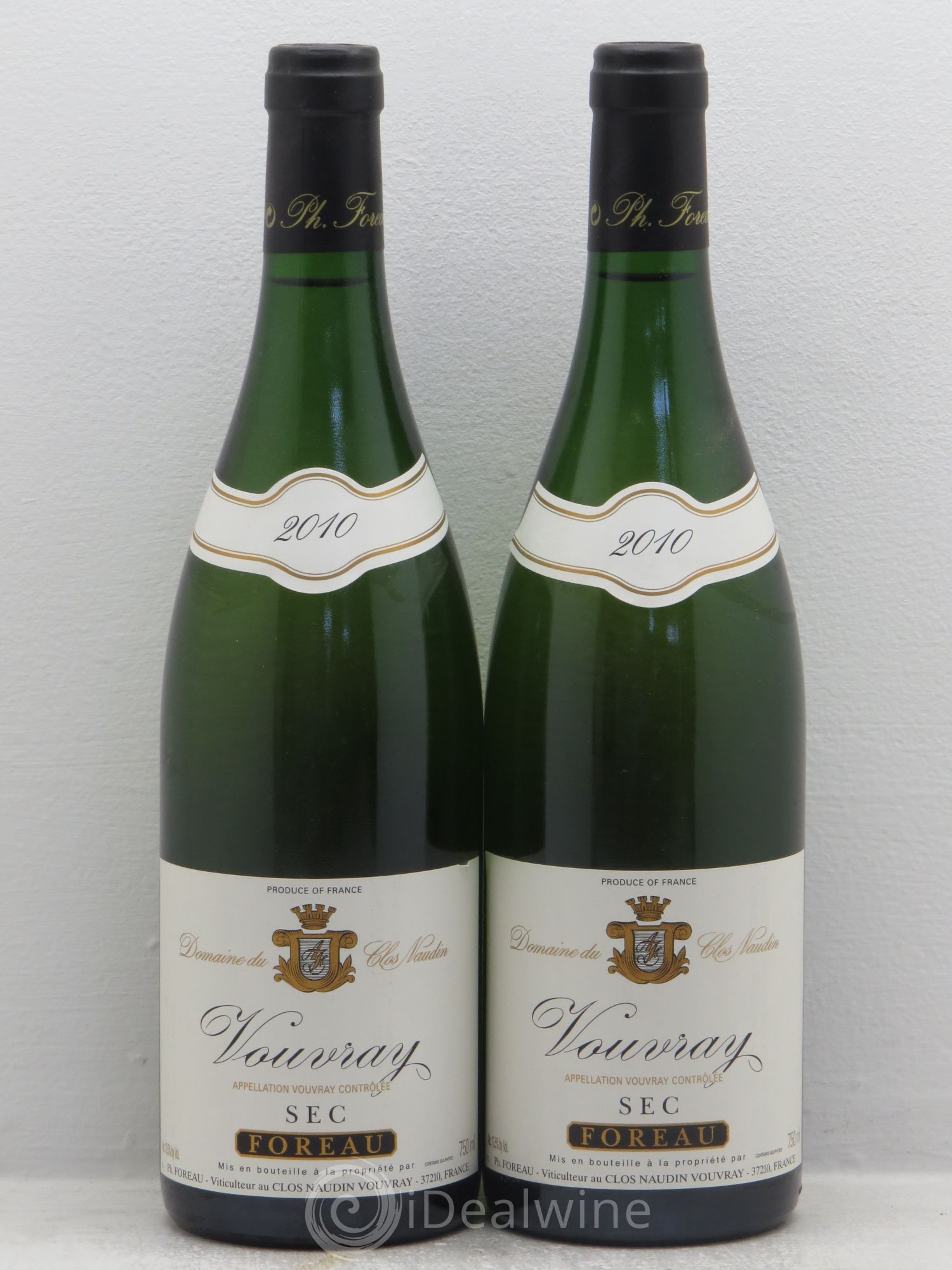Vouvray Sec Clos Naudin - Philippe Foreau 2010 - Lot de 2 bouteilles - 0