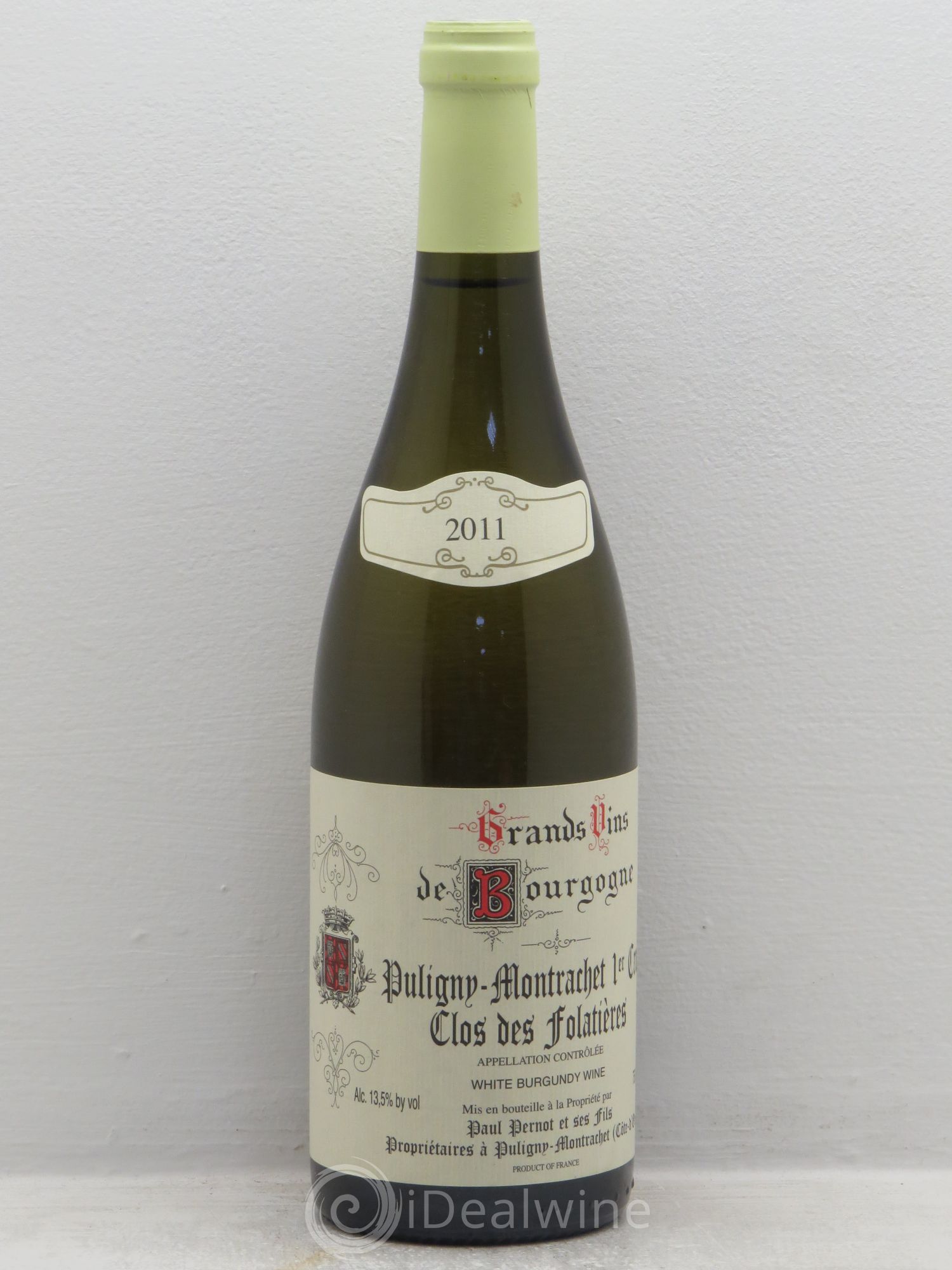 Puligny-Montrachet 1er Cru Clos des Folatières - Domaine Pernot 2011 - Posten von 1 Flasche - 0