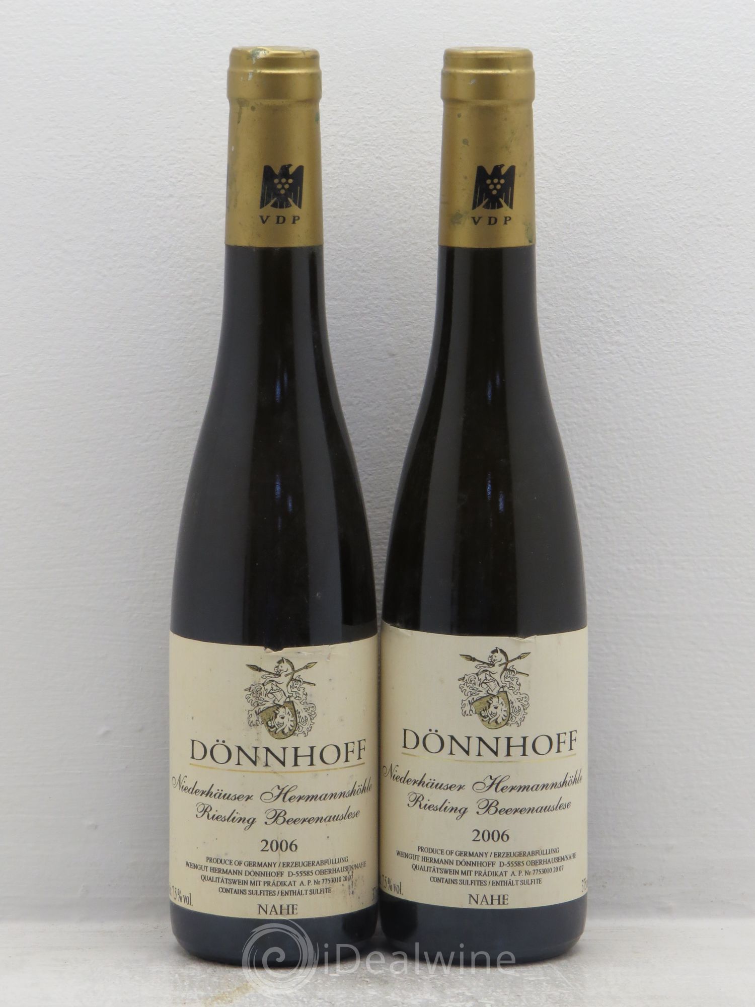 Riesling Niederhauser Hermansholle Beerenauslese Dohnoff 2006 - Posten von 2 Demi-Flaschen - 0