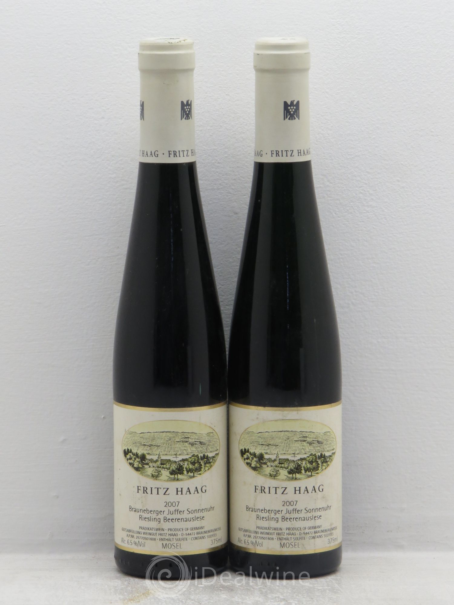 Riesling Braunberger Beernauslese Fritz Haag Juffer Sonnenhur 2007 - Posten von 2 Demi-Flaschen - 0