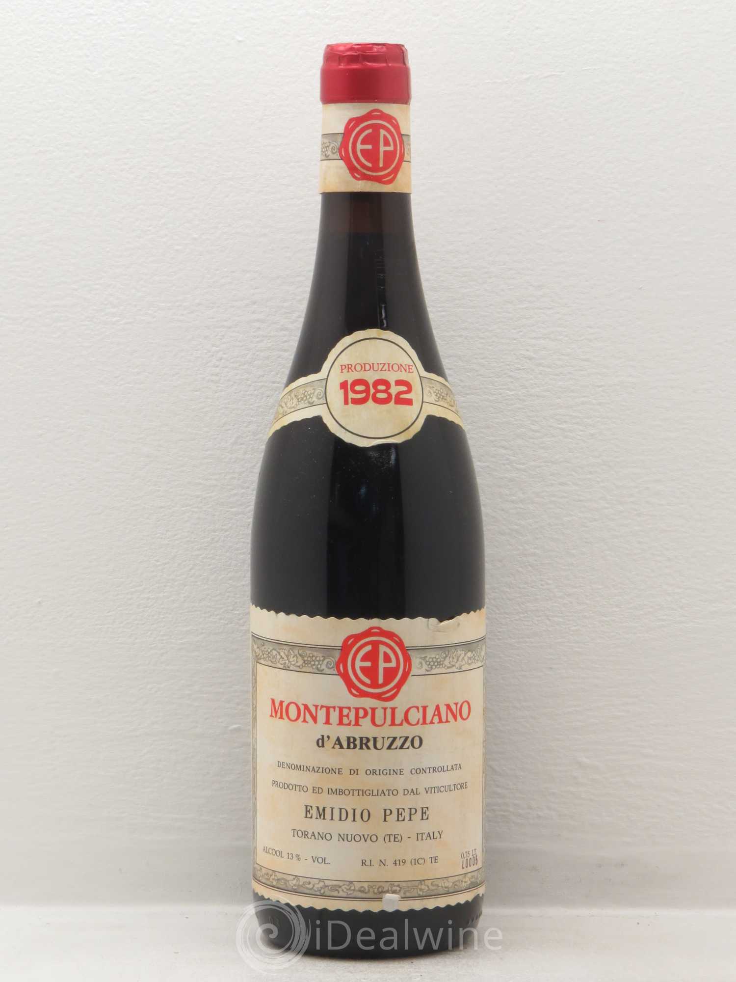 Montepulciano d'Abruzzo DOC Riserva Vecchie Viti Emidio Pepe 1982 - Lot de 1 bouteille - 0