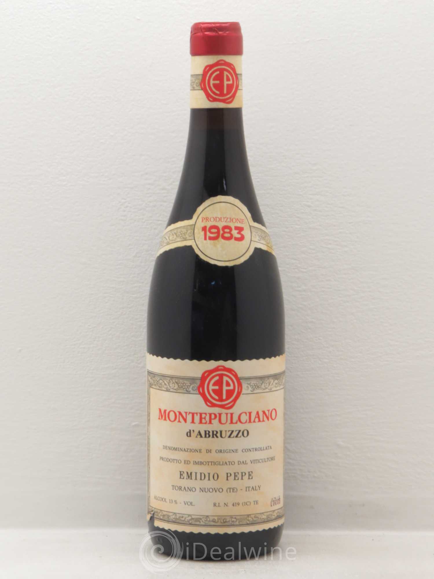 Montepulciano d'Abruzzo DOC Riserva Vecchie Viti Emidio Pepe 1983 - Lot de 1 bouteille - 0