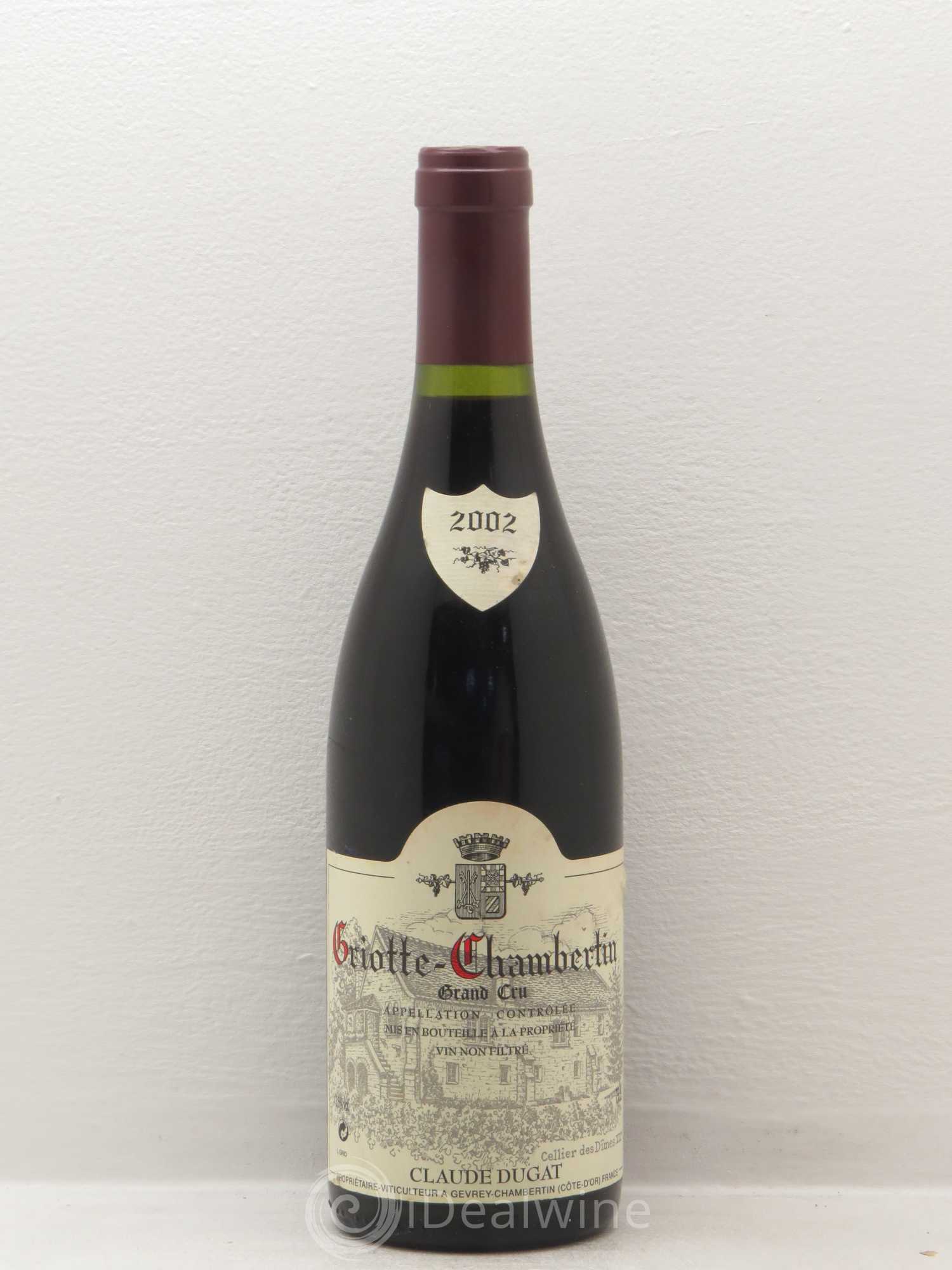 Griotte-Chambertin Grand Cru Claude Dugat 2002 - Lot de 1 bouteille - 0
