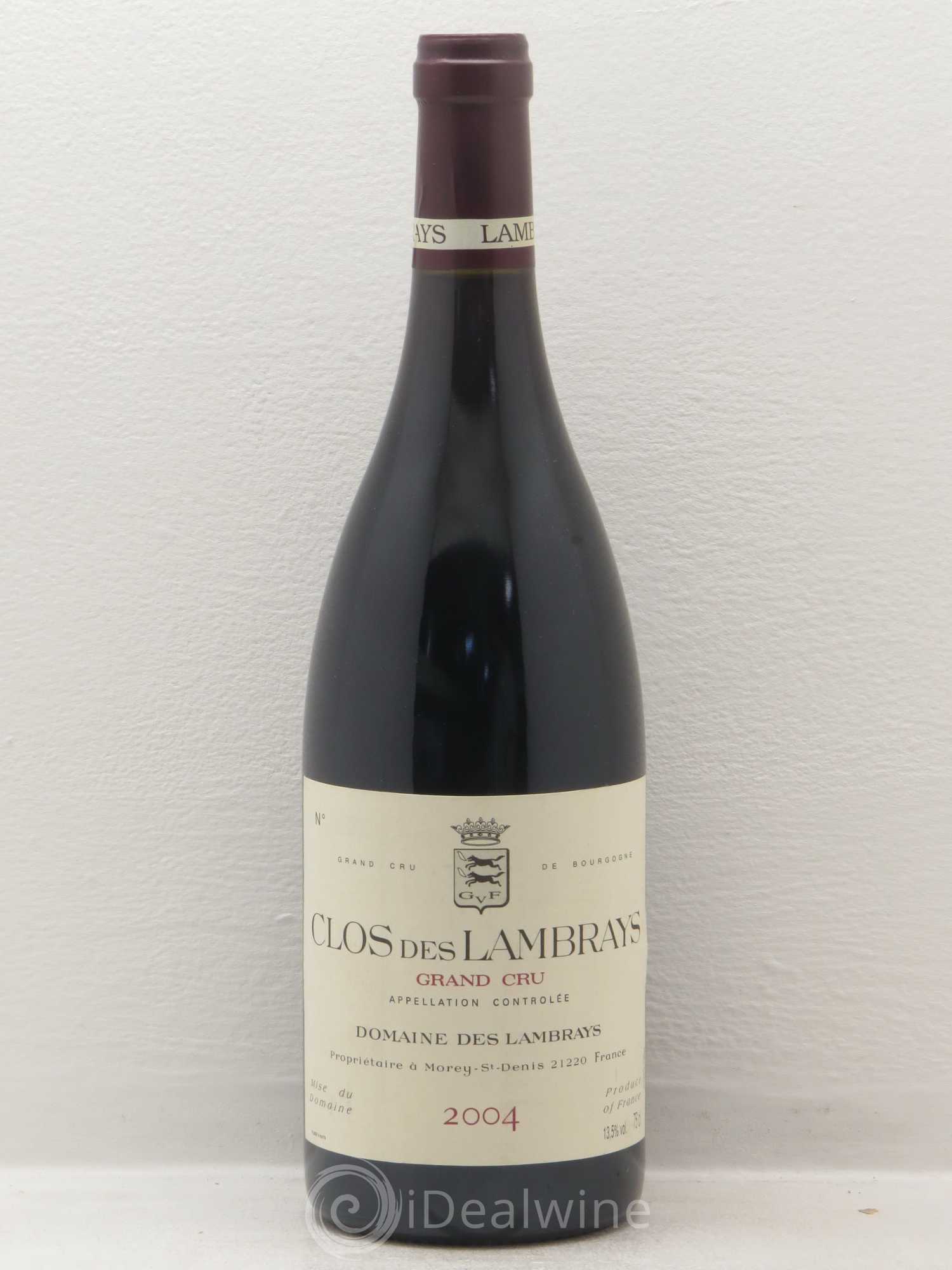 Clos des Lambrays Grand Cru Domaine des Lambrays 2004 - Lot de 1 bouteille - 0