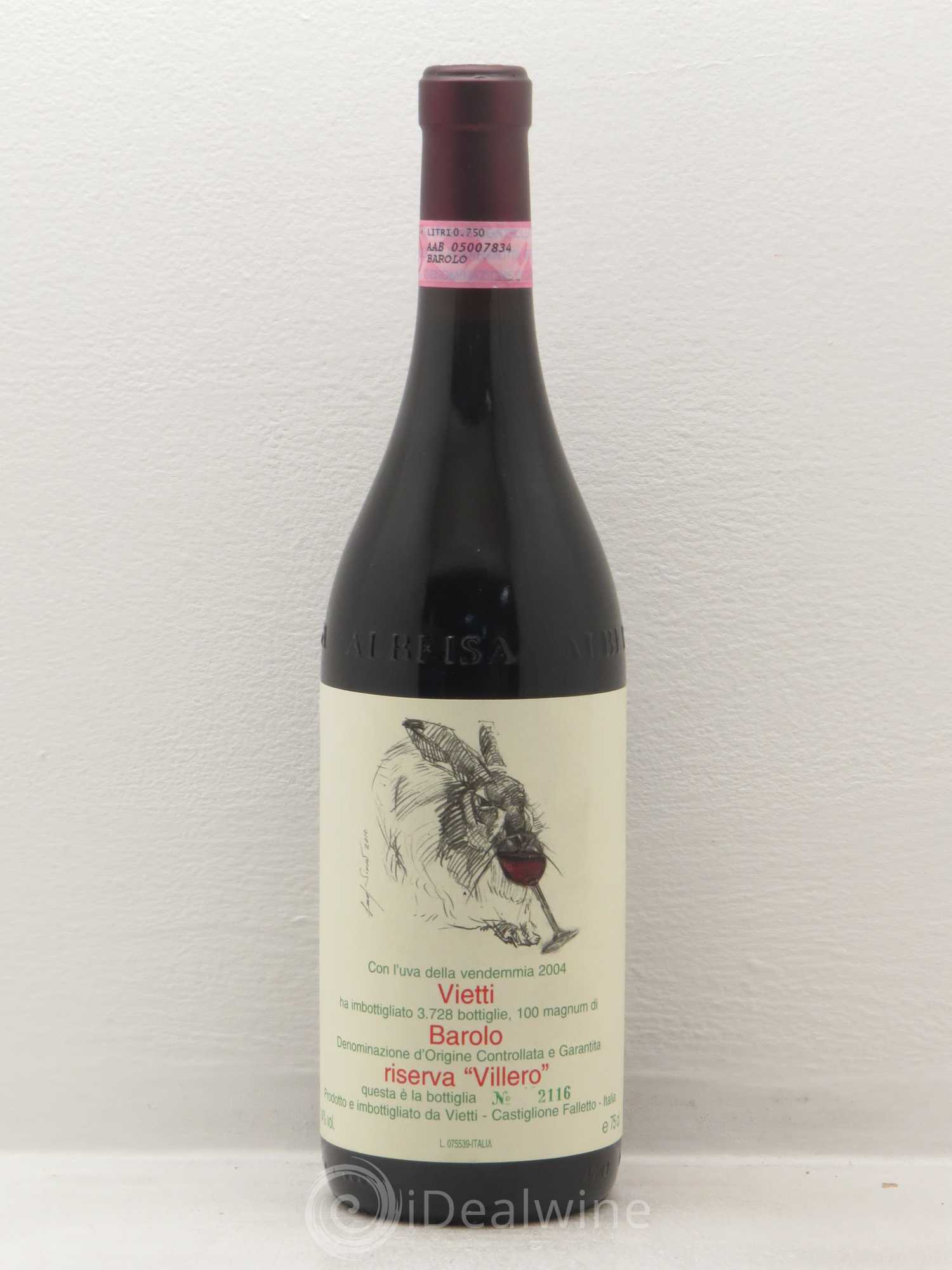Barolo Villero Riserva Vietti 2004 - Posten von 1 Flasche - 0