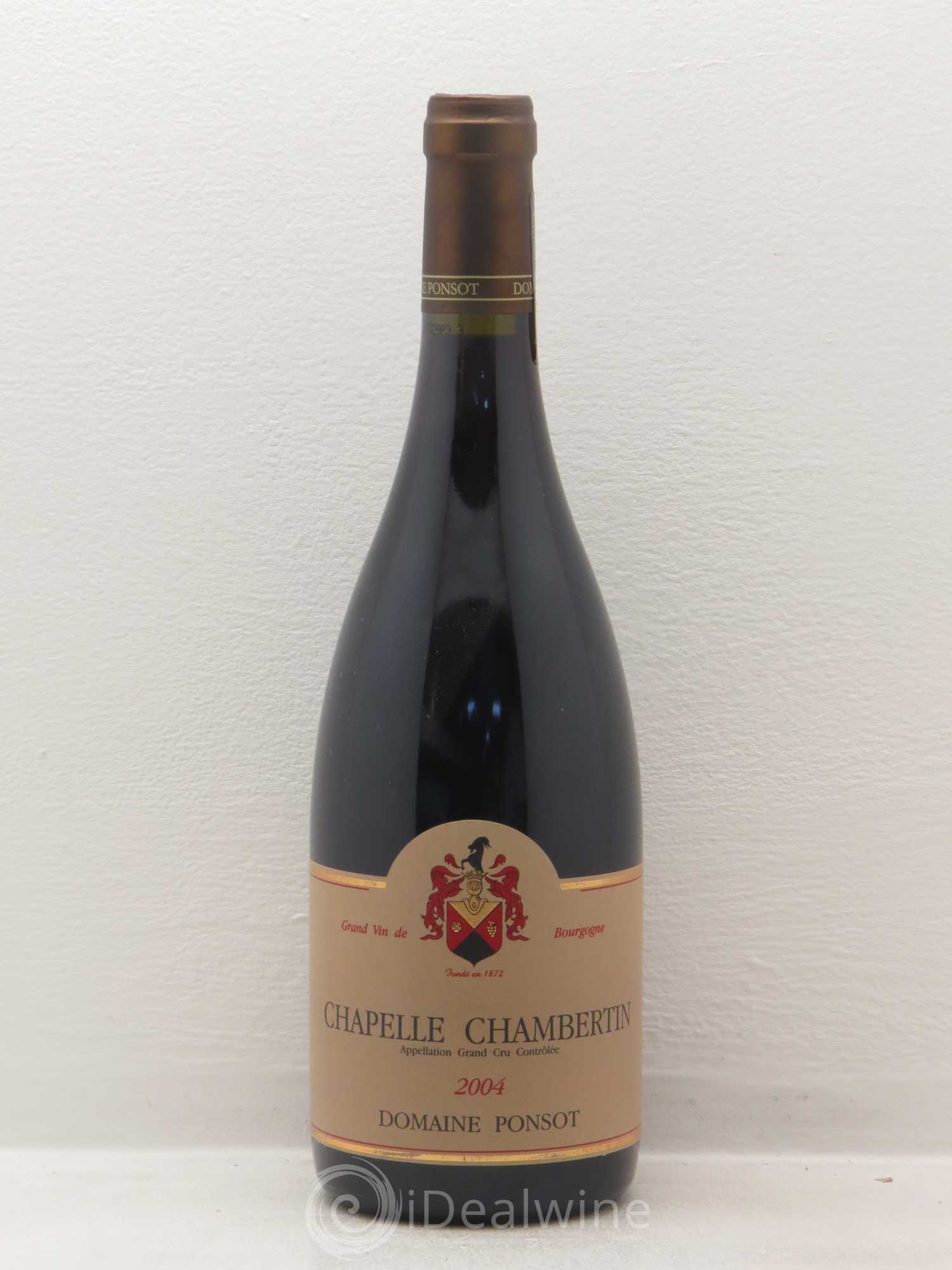Chapelle-Chambertin Grand Cru Ponsot (Domaine) 2004 - Lot de 1 bouteille - 0