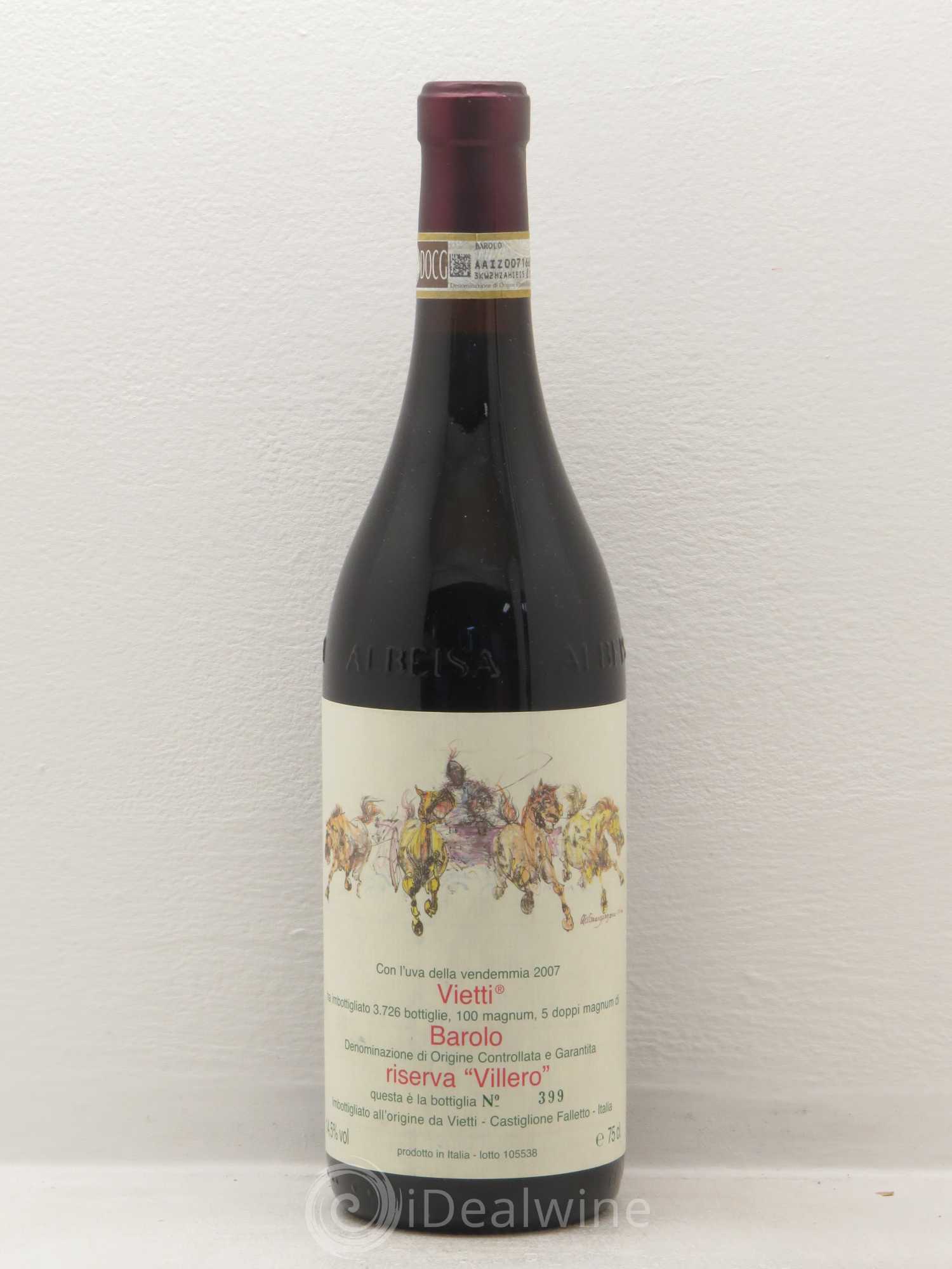 Barolo Villero Riserva Vietti 2007 - Lot de 1 bouteille - 0