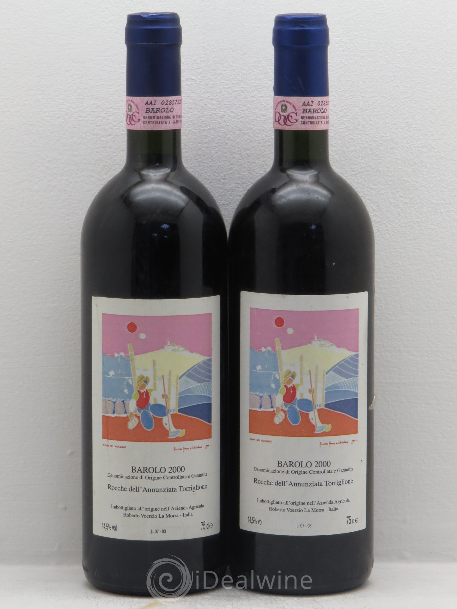 Barolo DOCG Rocche dell'Annunziata Torriglione Roberto Voerzio 2000 - Lot de 2 bouteilles - 0