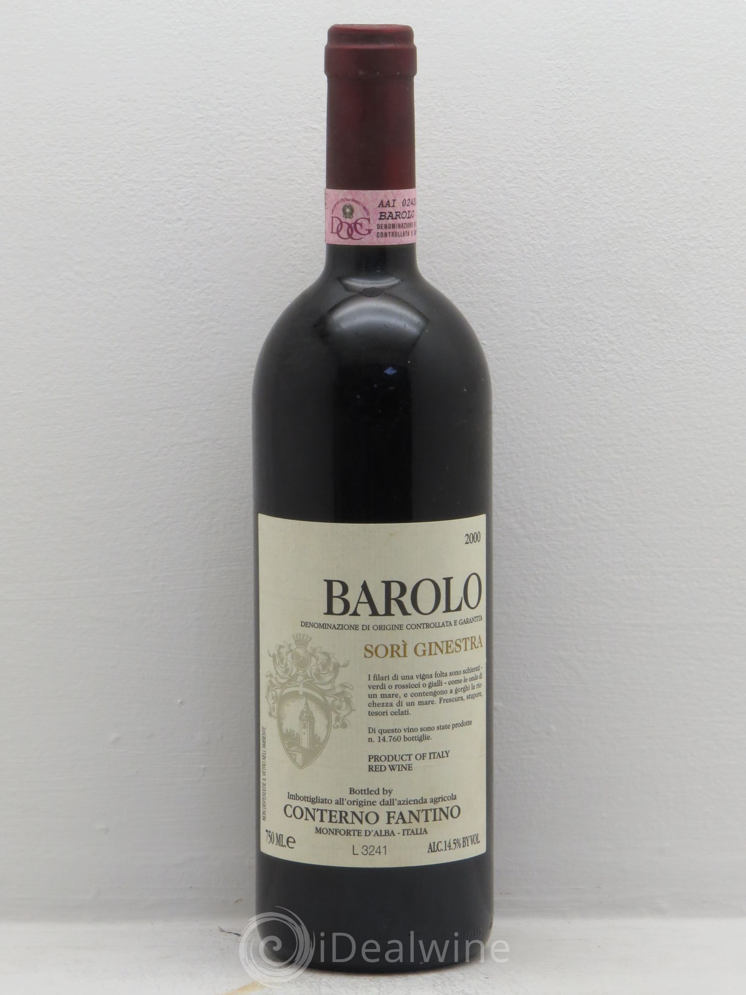 Barolo Sori Ginestra Conterno Fantino 2000 - Posten von 1 Flasche - 0