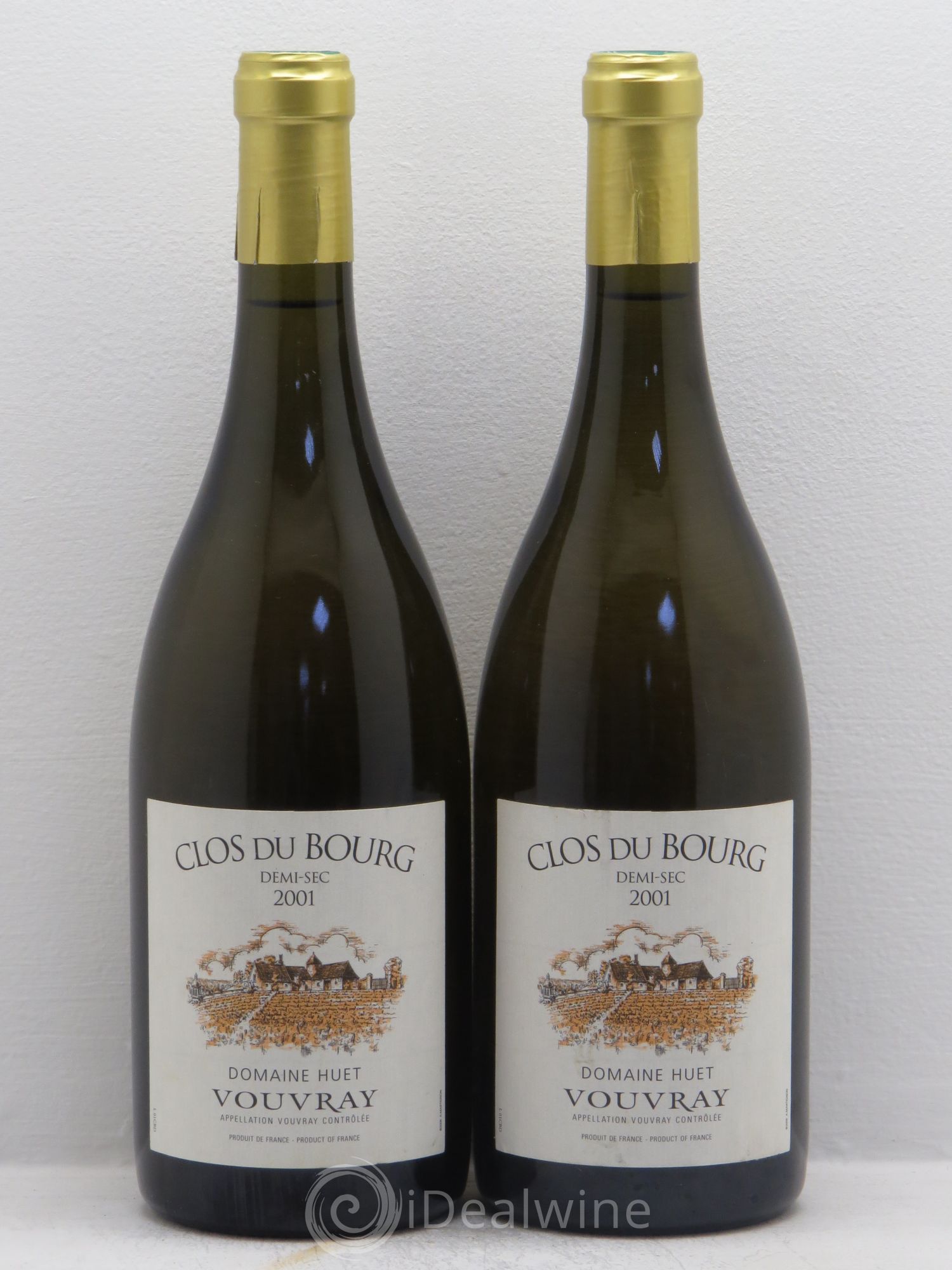 Vouvray Clos du Bourg Demi-Sec Domaine Huet 2001 - Lot de 2 bouteilles - 0