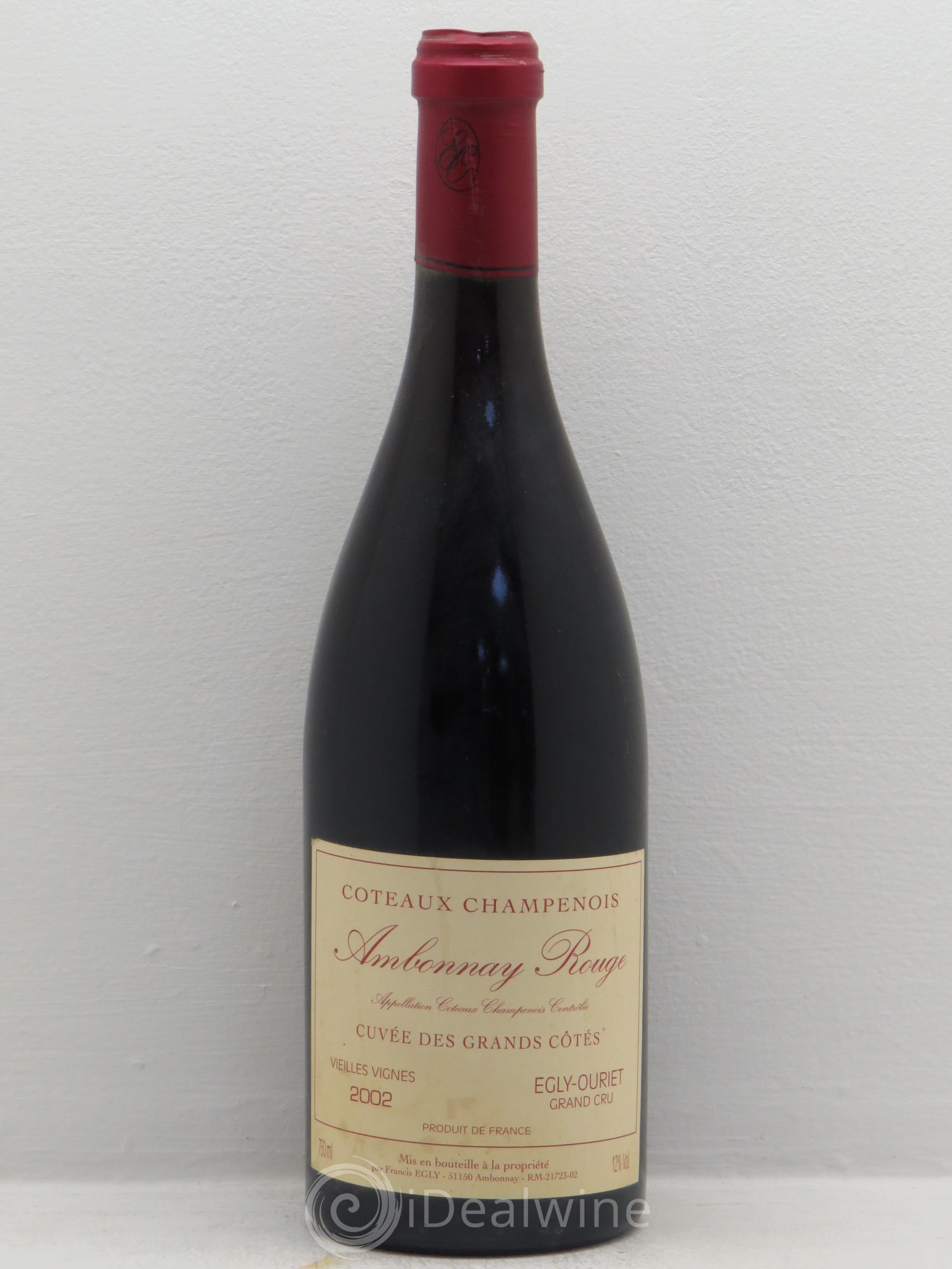 Divers Ambonnay Rouge Cuvee de Grands Cotes Egly Ouriet VV 2002 - Posten von 1 Flasche - 0