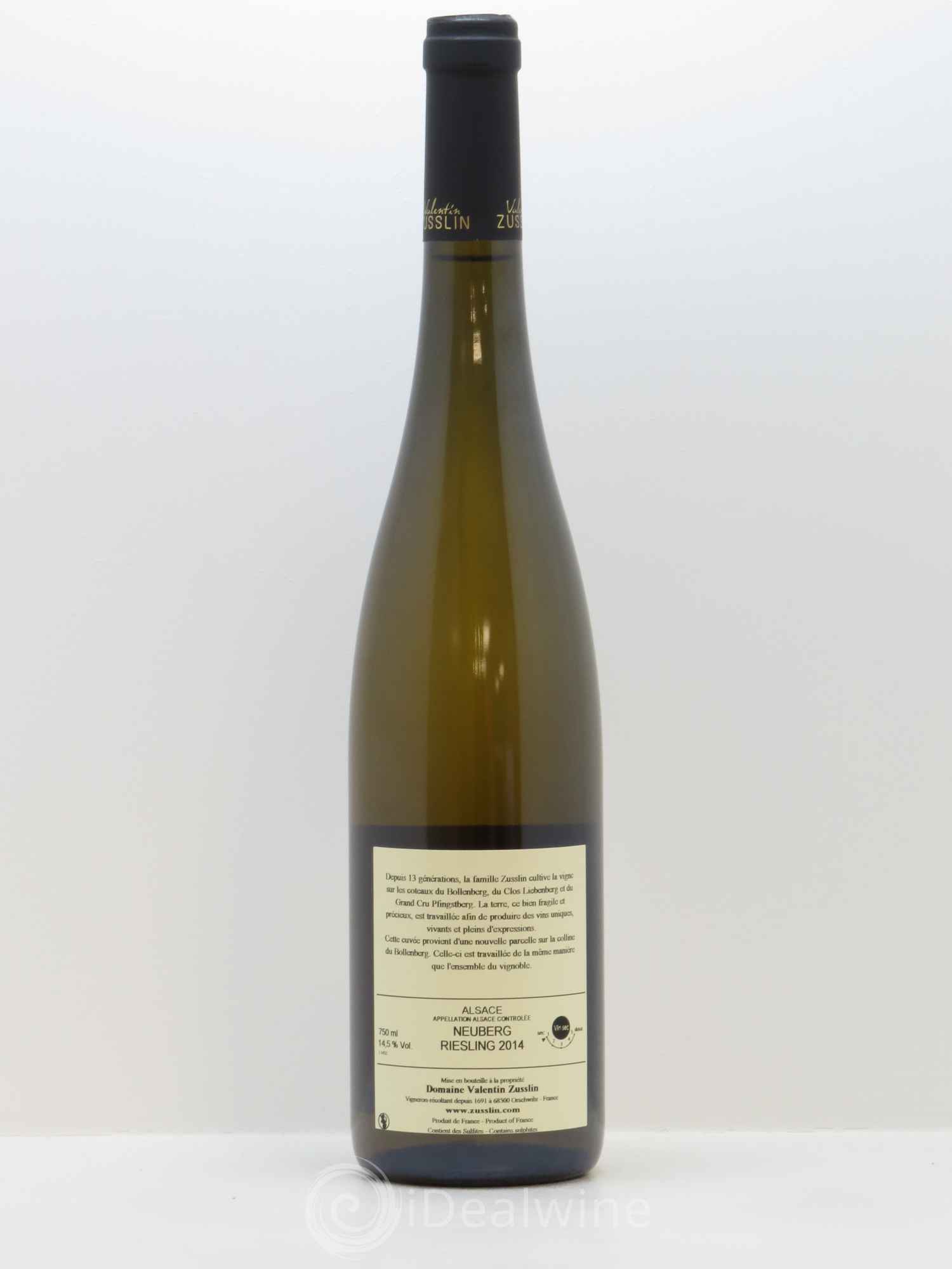 Alsace Riesling Neuberg Valentin Zusslin (Domaine) 2014 - Posten von 1 Flasche - 1