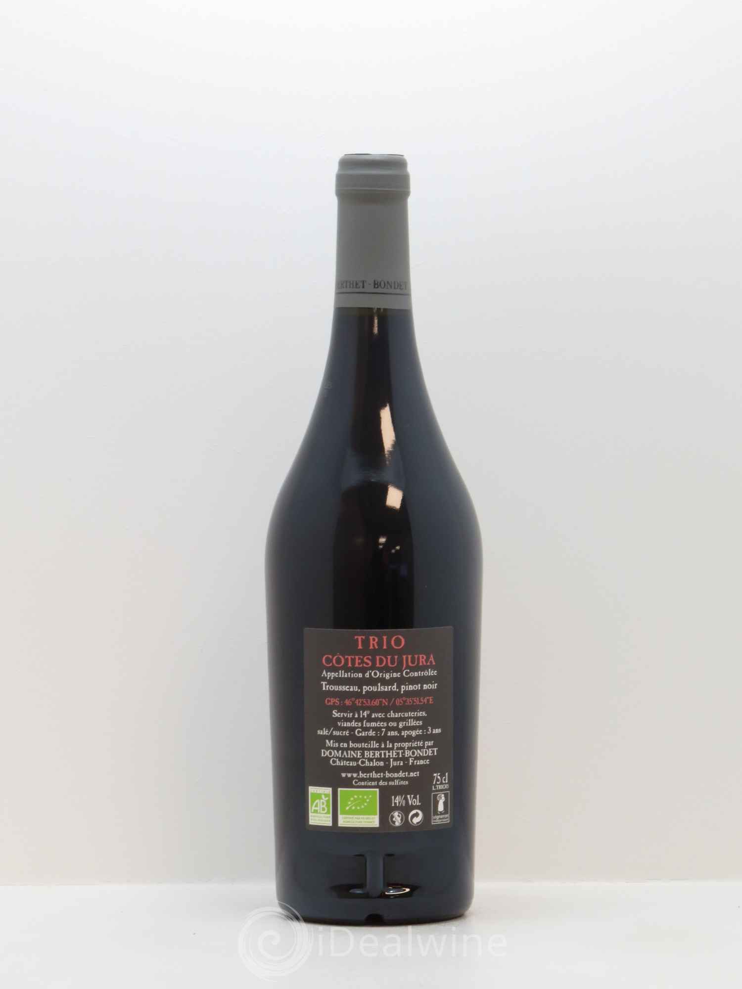 Côtes du Jura Trio Berthet-Bondet 2015 - Lot de 1 bouteille - 1