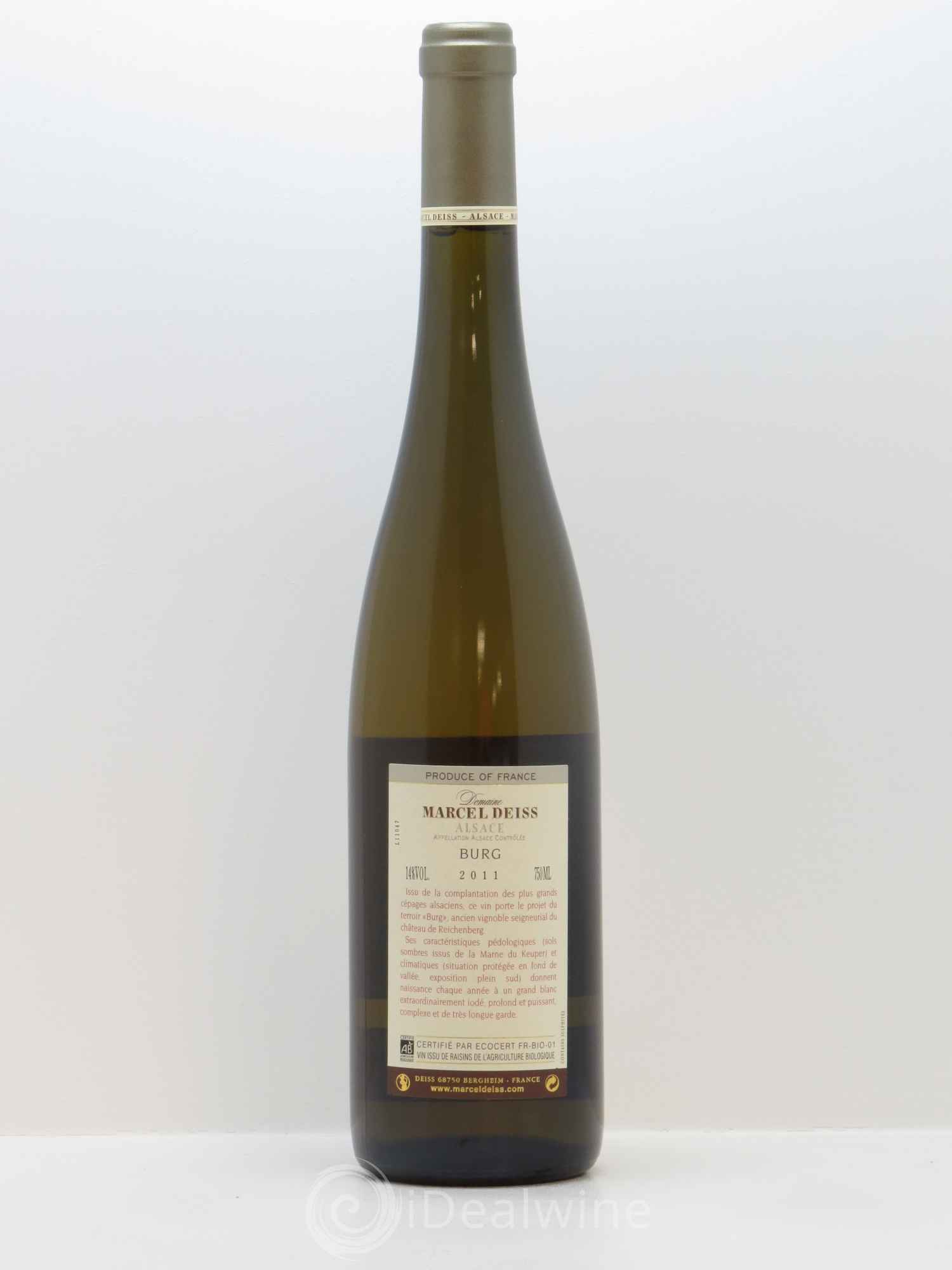 Alsace Burg Marcel Deiss (Domaine) 2011 - Lot de 1 bouteille - 1
