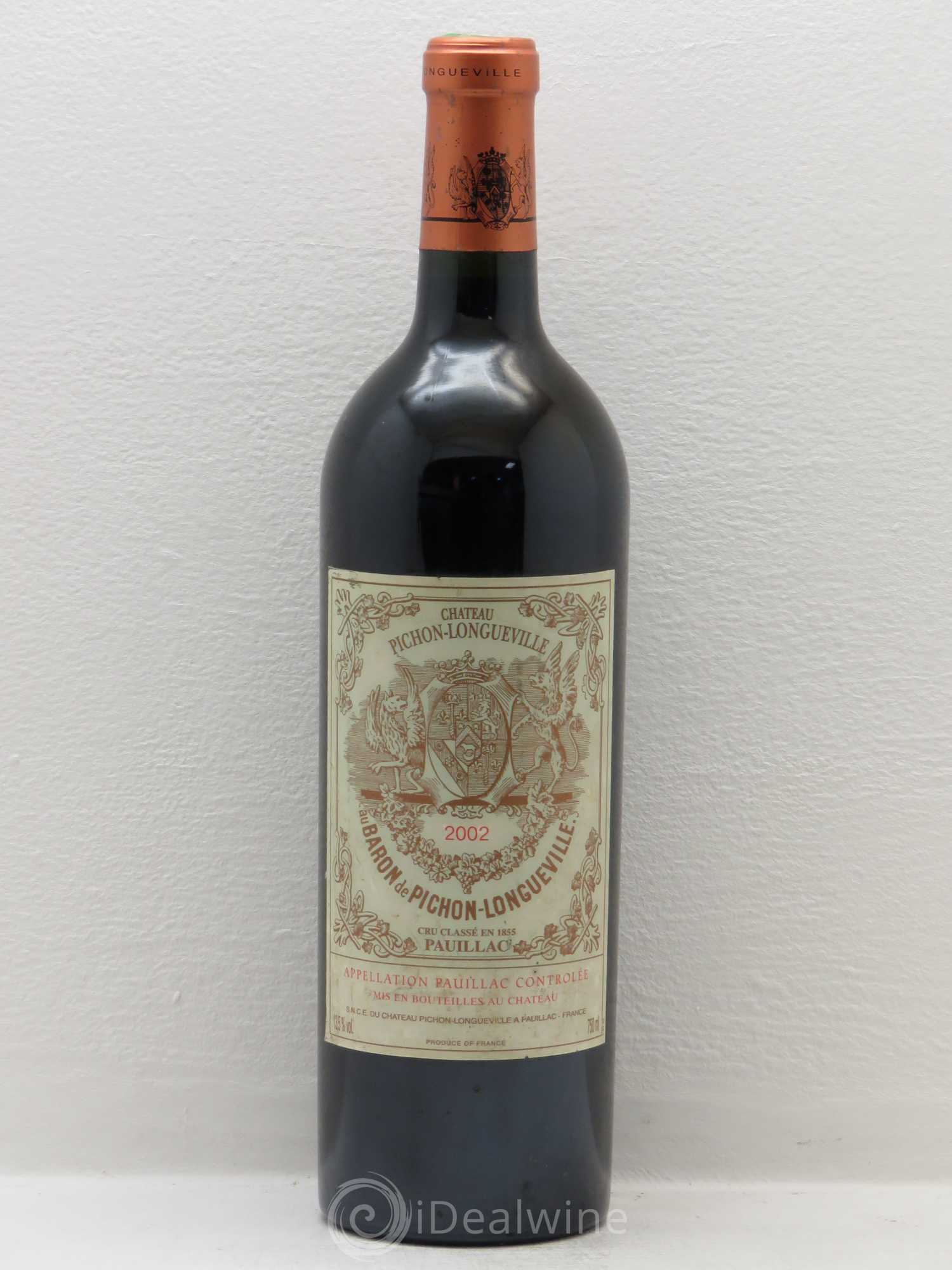 Pichon Longueville Baron 2ème Grand Cru Classé 2002 - Lot de 1 bouteille - 0