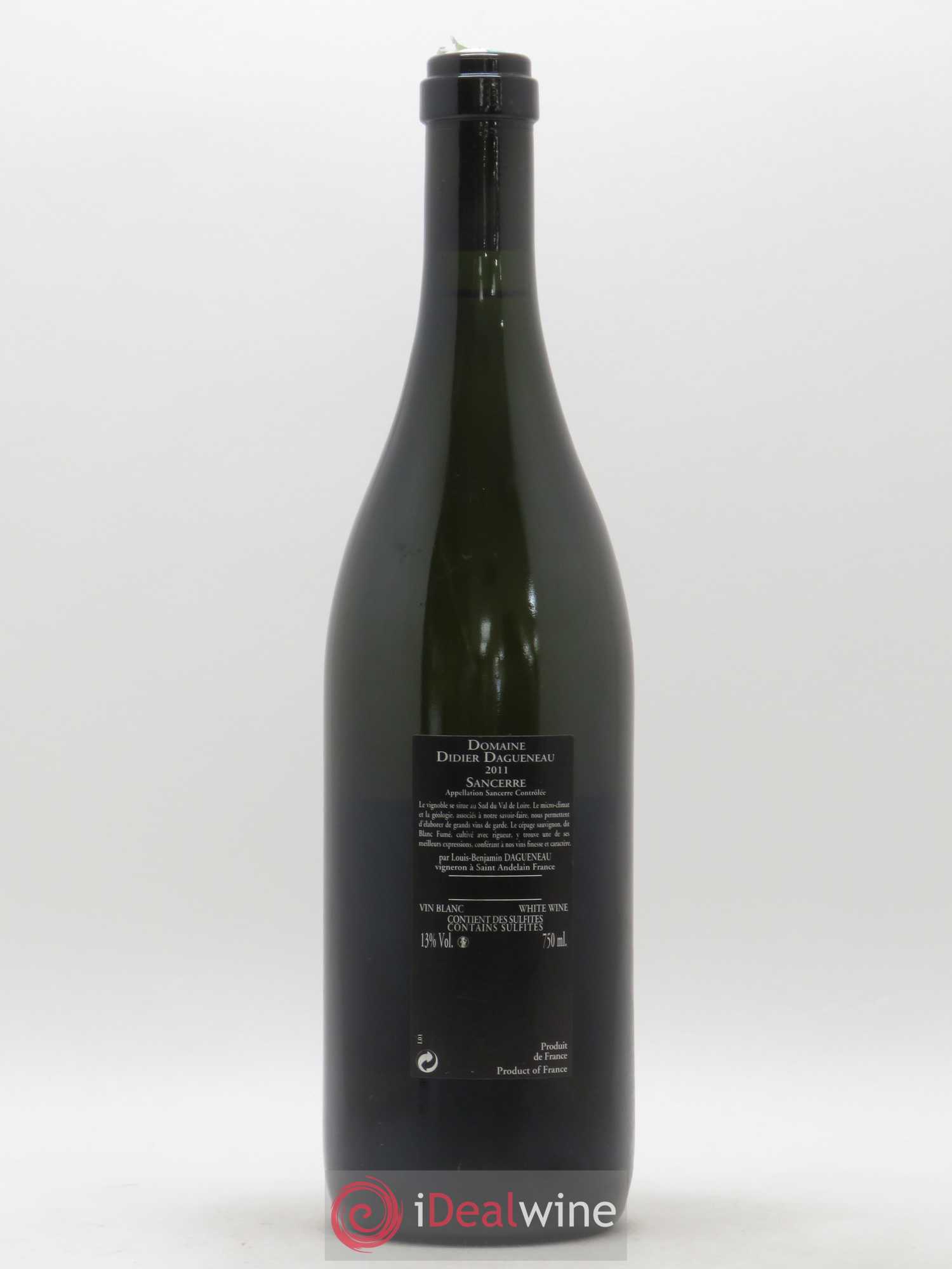 Sancerre Le Mont Damné Chavignol Dagueneau (Domaine Didier - Louis-Benjamin) 2011 - Lot de 1 bouteille - 1