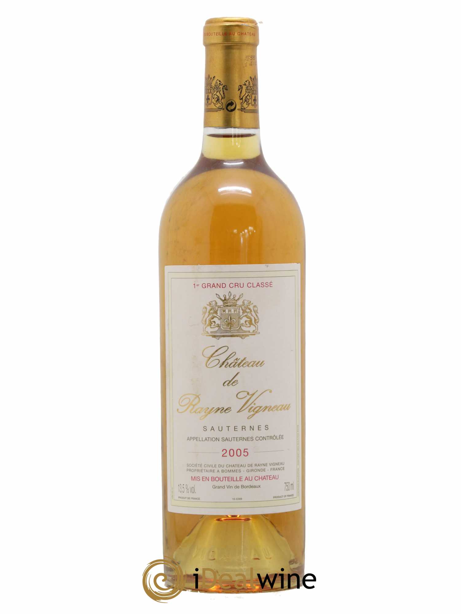 Château de Rayne Vigneau 1er Grand Cru Classé 2005 - Lot de 1 bouteille - 0
