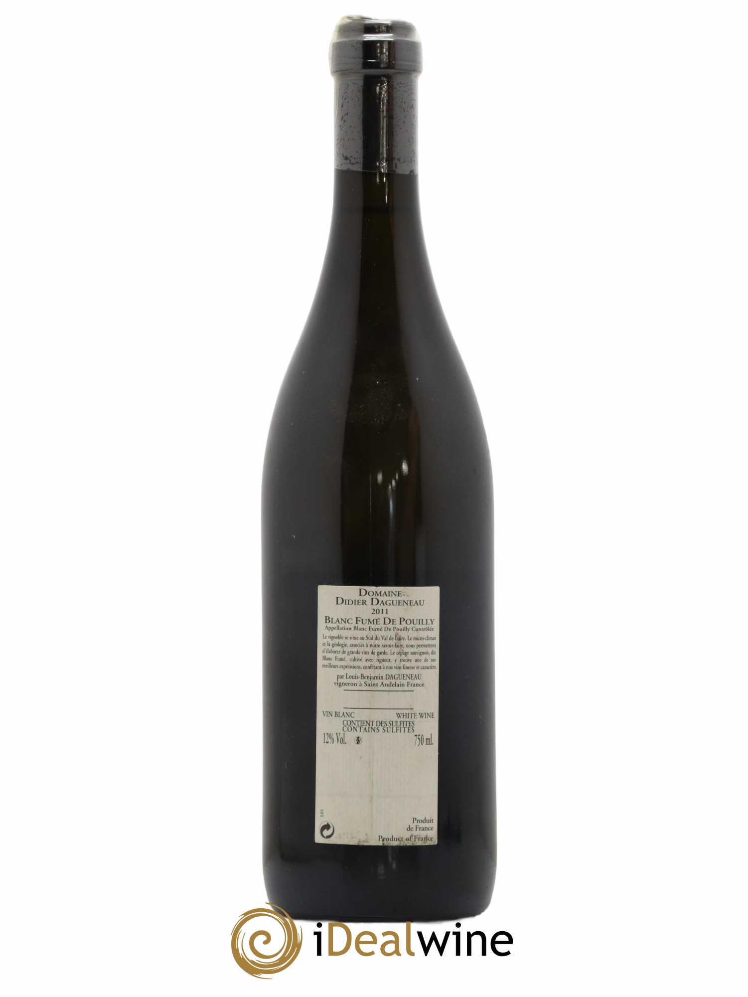 Pouilly-Fumé Blanc Fumé de Pouilly Dagueneau (Domaine Didier - Louis-Benjamin) 2011 - Lot de 1 bouteille - 1