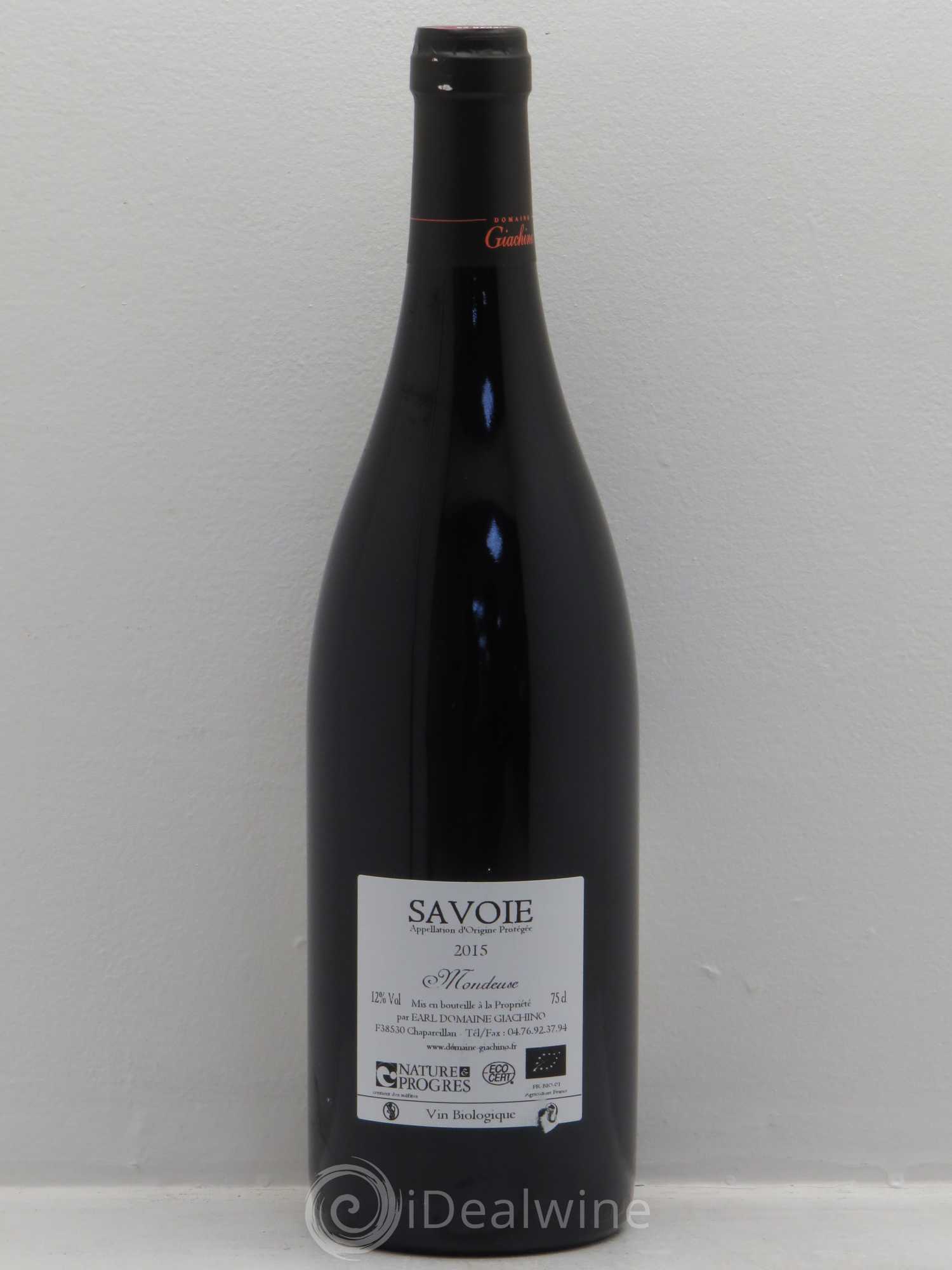 Vin de Savoie Mondeuse Giachino 2015 - Lot de 1 bouteille - 1