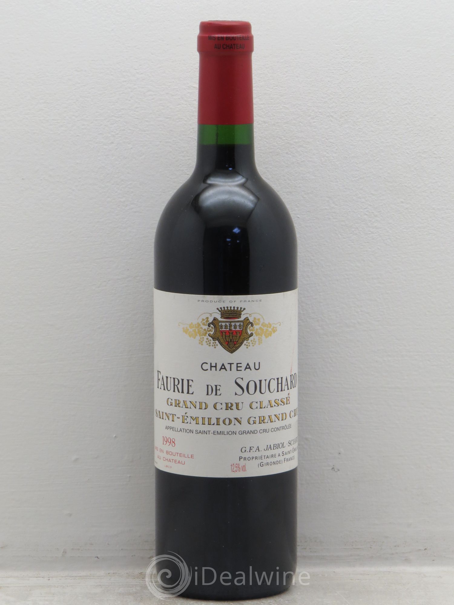 Château Faurie de Souchard Grand Cru Classé 1998 - Lot de 1 bouteille - 0