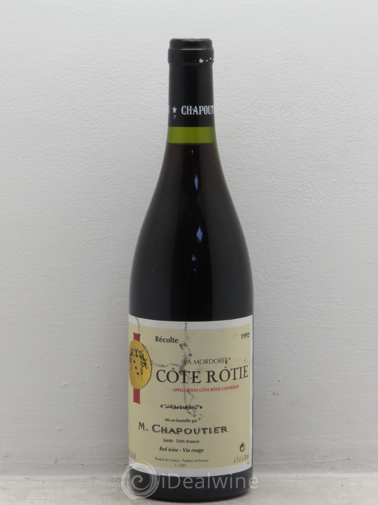Côte-Rôtie La Mordorée Chapoutier 1992 - Lot de 6 bouteilles - 0
