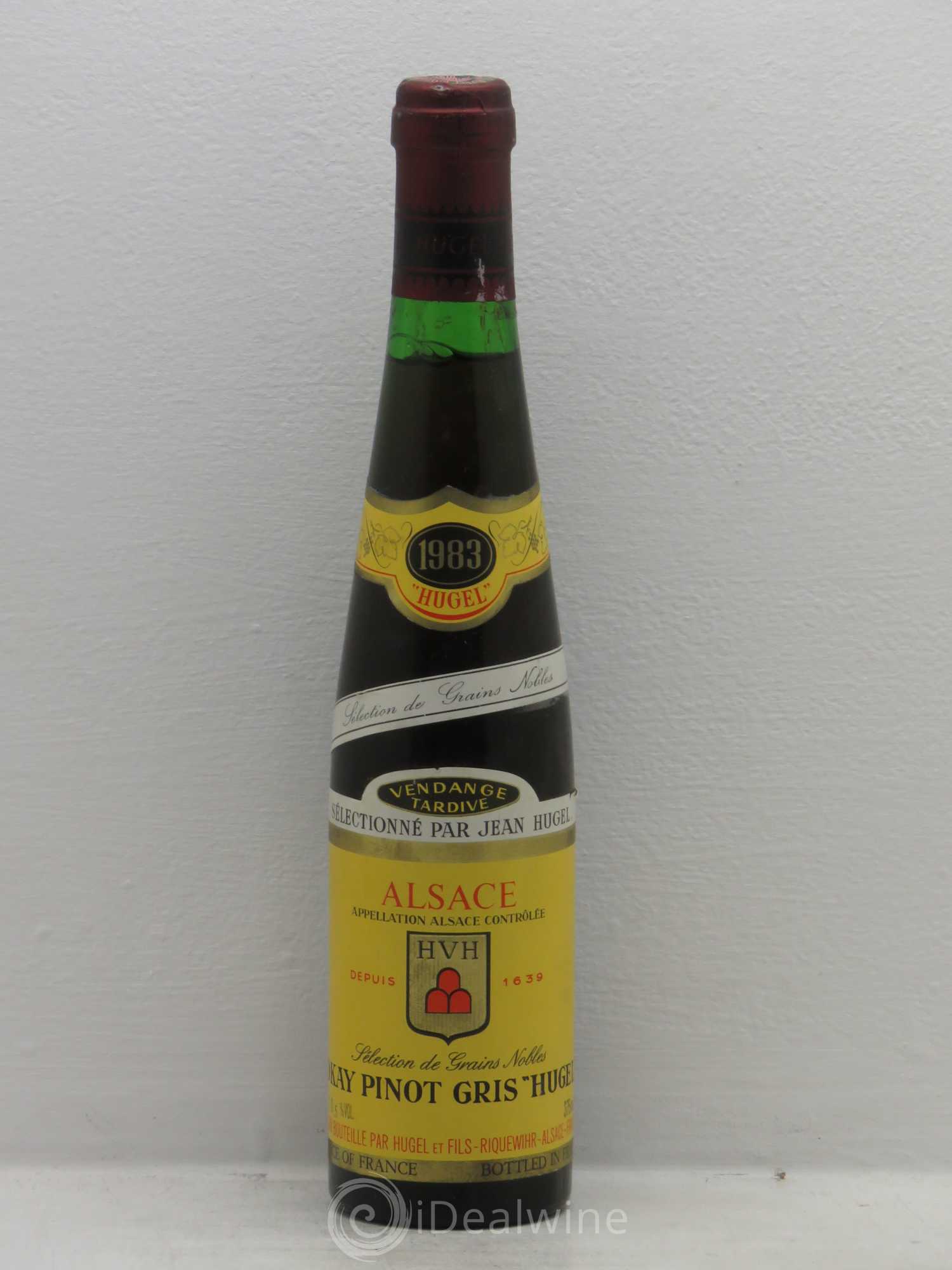 Pinot Gris (Tokay) Sélection de Grains Nobles Hugel (Domaine) Vendanges Tardives 1983 - Lotto di 1 mezza bottiglia - 0