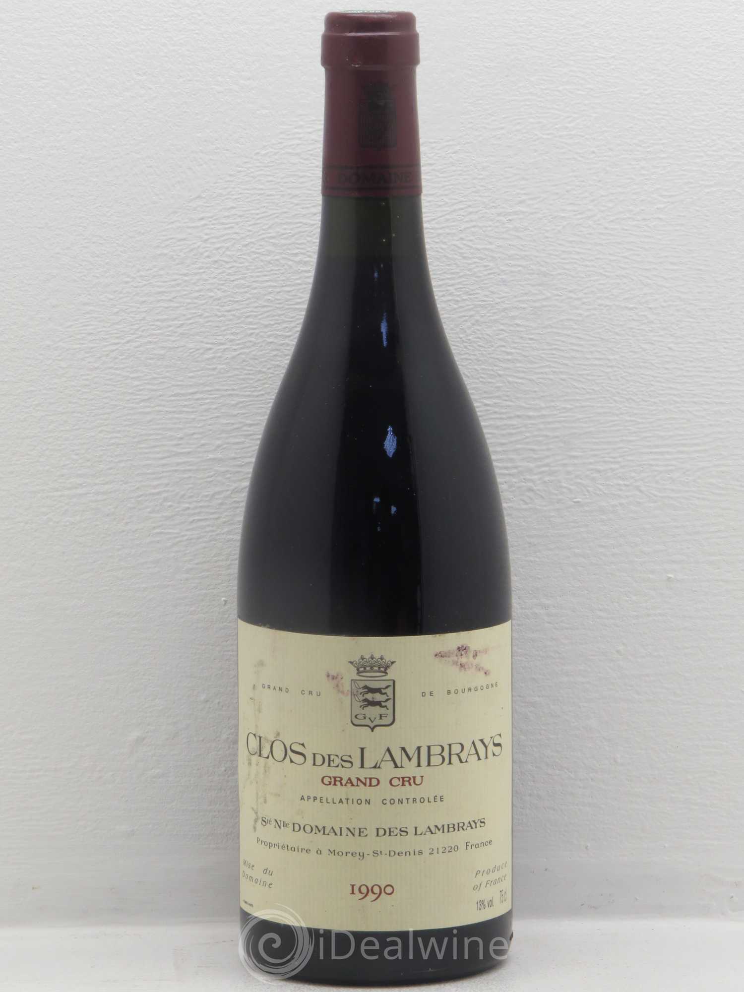Clos des Lambrays Grand Cru Domaine des Lambrays 1990 - Lot de 1 bouteille - 0