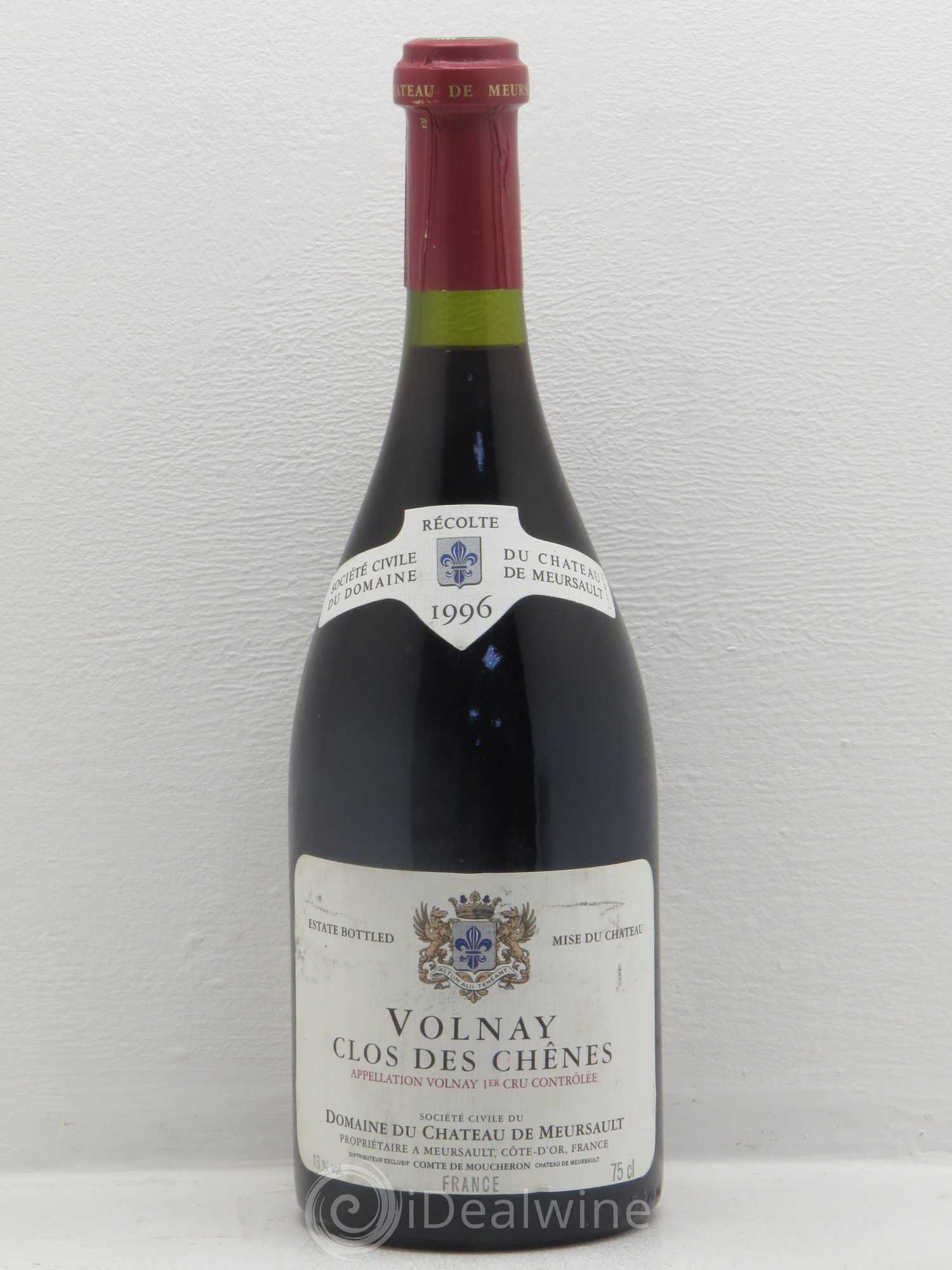 Volnay 1er Cru Clos des Chênes Château de Meursault 1996 - Lot de 1 bouteille - 0