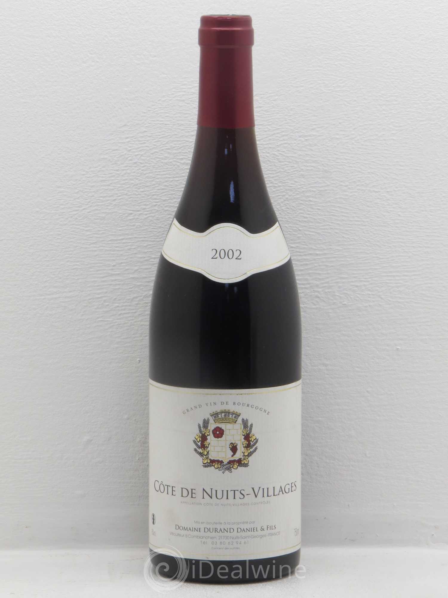 Côte de Nuits-Villages Daniel Durand 2002 - Lot de 1 bouteille - 0