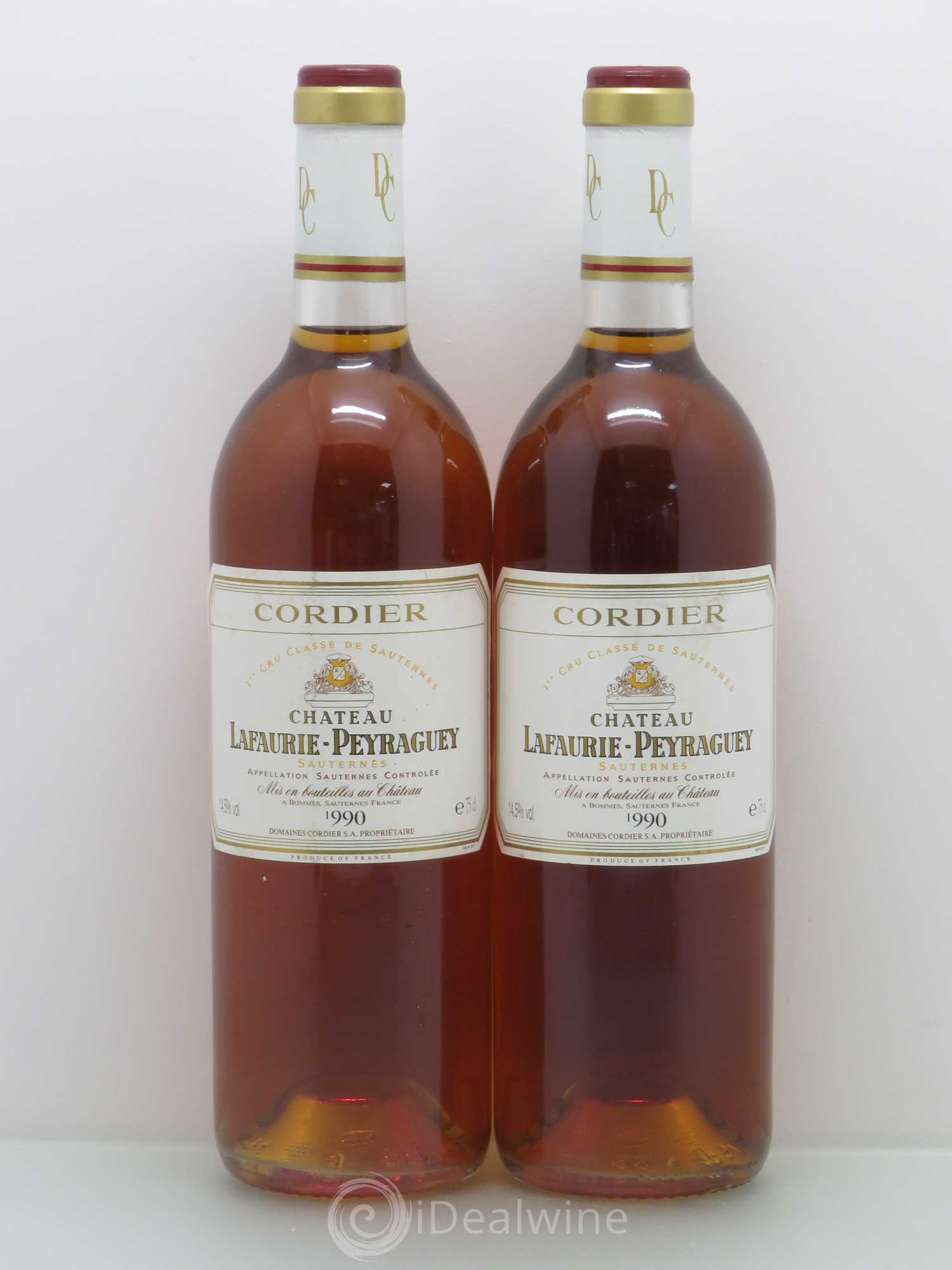 Château Lafaurie-Peyraguey 1er Grand Cru Classé 1990 - Lotto di 2 bottiglie - 0