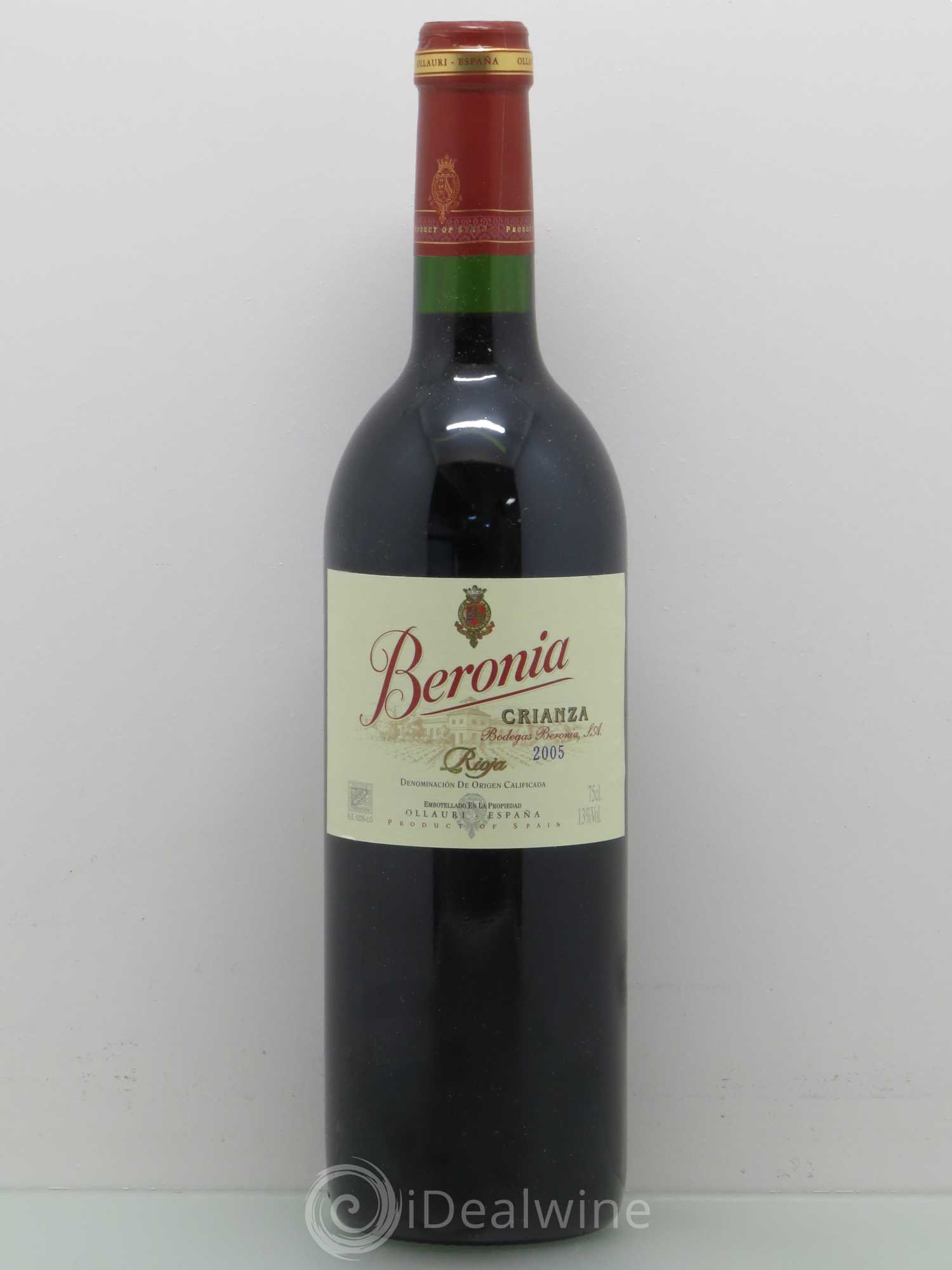 Rioja DOCA Crianza Beronia 2005 - Lot de 1 bouteille - 0