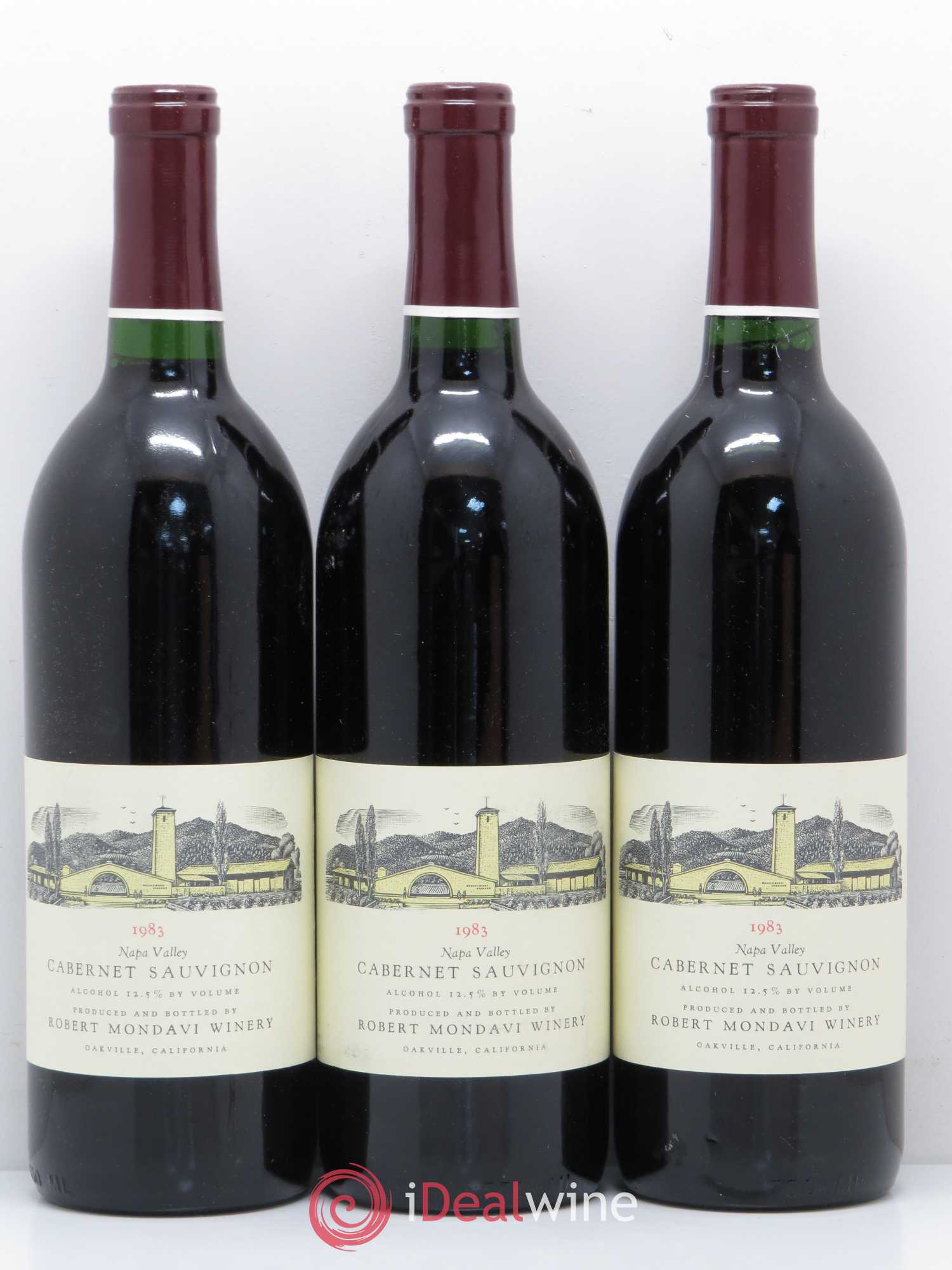 Cabernet Sauvignon Oakville Mondavi Winery 1983 - Lot de 12 bouteilles - 1