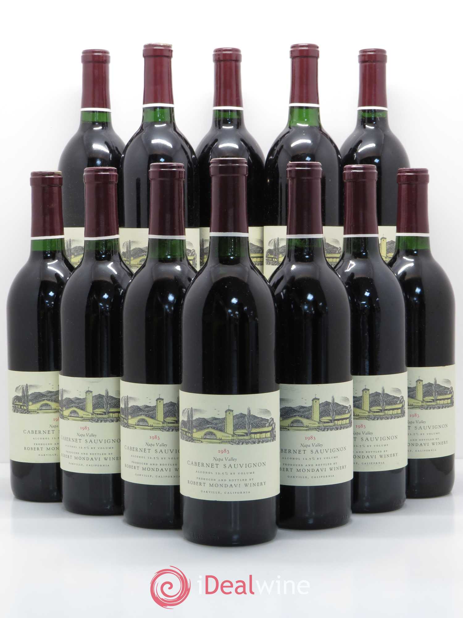Cabernet Sauvignon Oakville Mondavi Winery 1983 - Lot de 12 bouteilles - 0