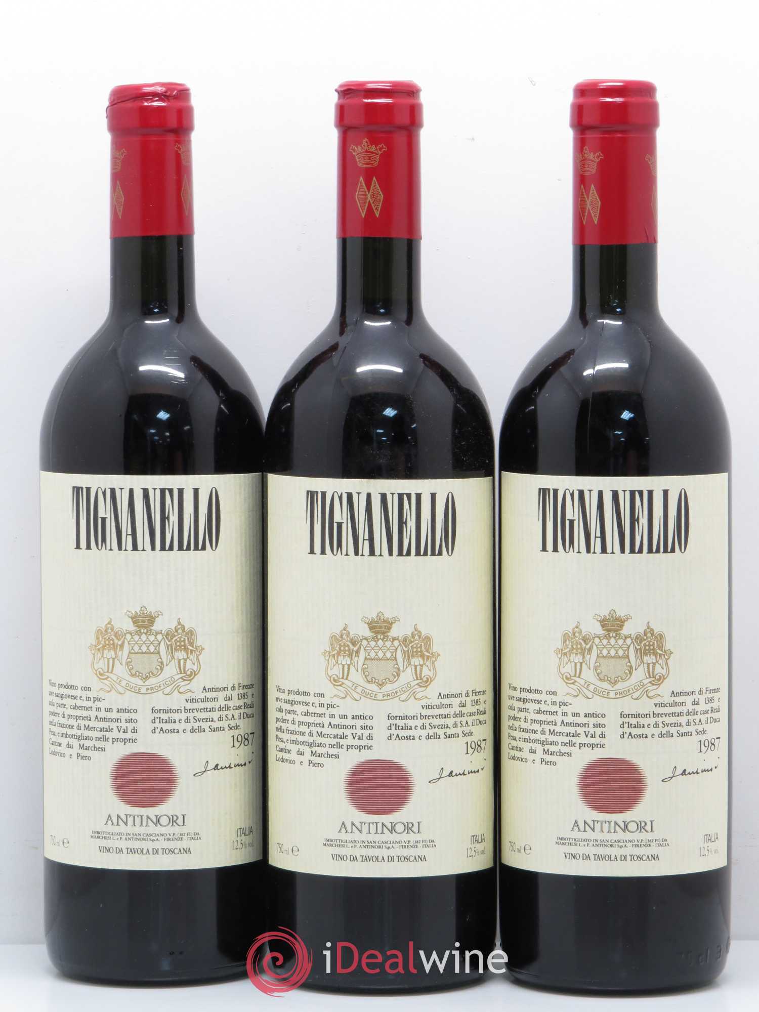 Toscana IGT Tignanello Tenuta Tignanello - Marchesi Antinori 1987 - Lot de 12 bouteilles - 2